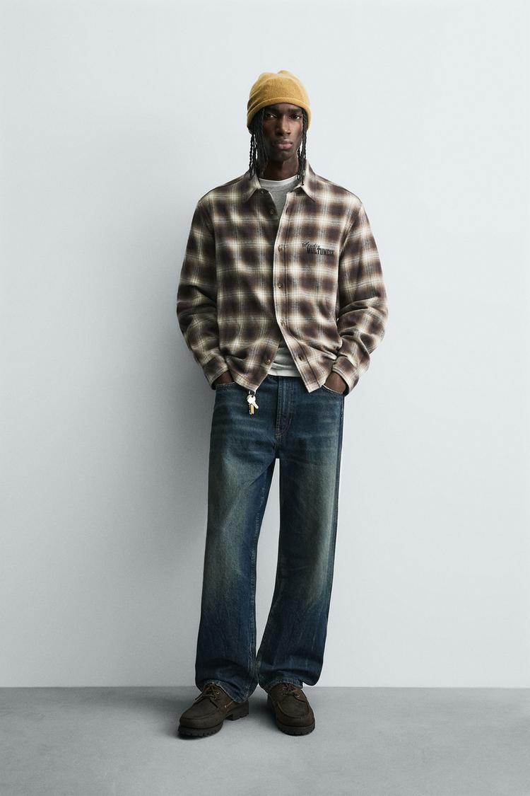 PLAID EMBROIDERED SHIRT