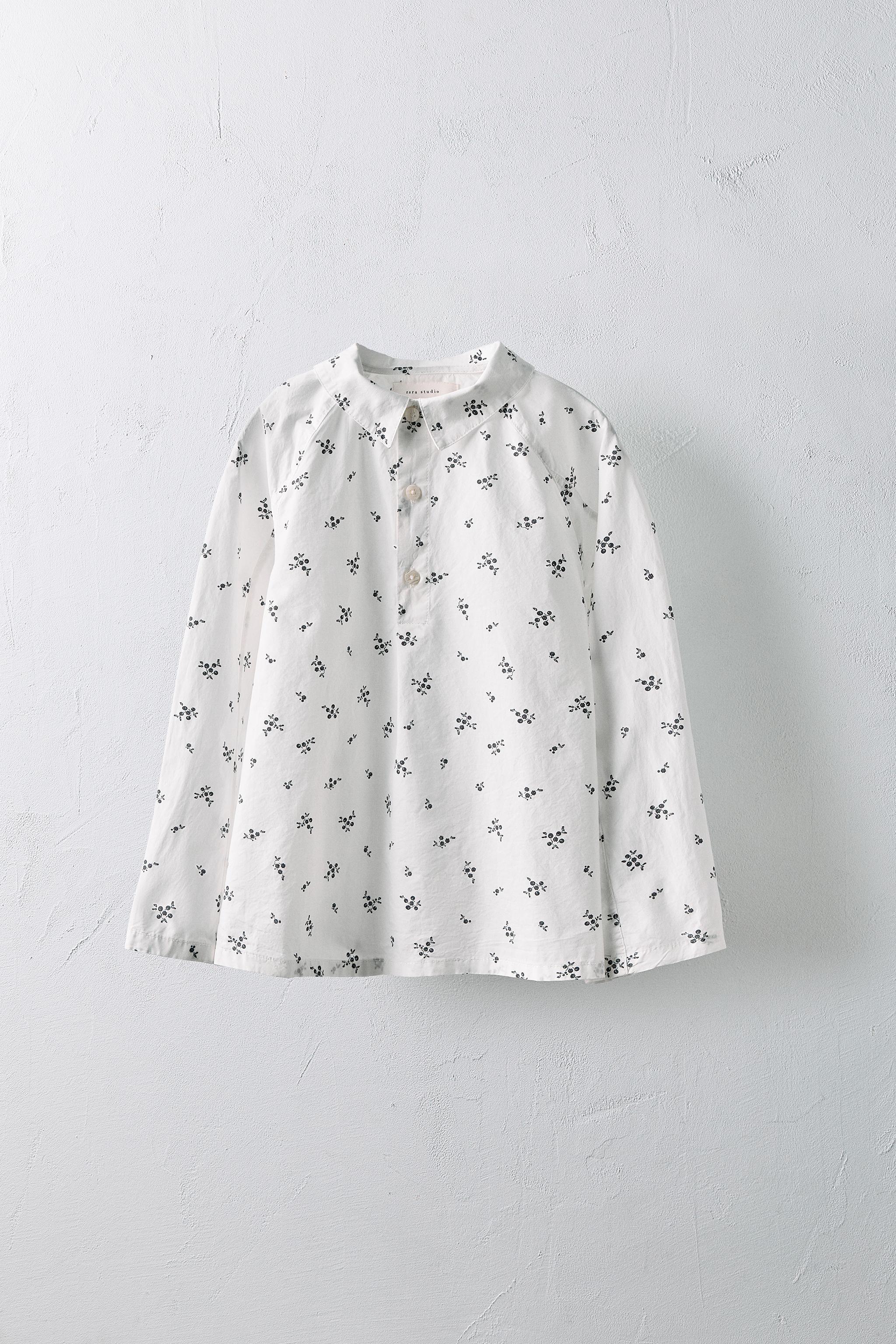 6 ANS/ CHEMISE EN POPELINE FLEURS ÉDITION LIMITÉE