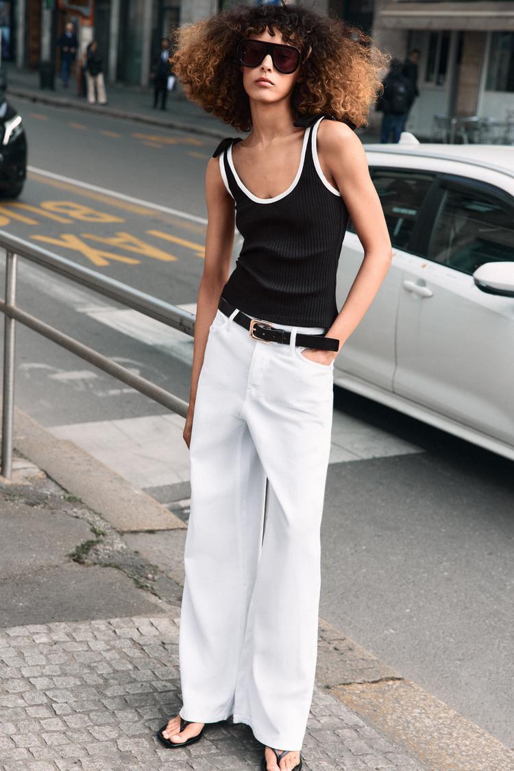 RIBBED TIE TOP - Zara product image