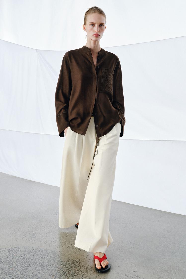 FLAT LEATHER SANDALS - Zara product image
