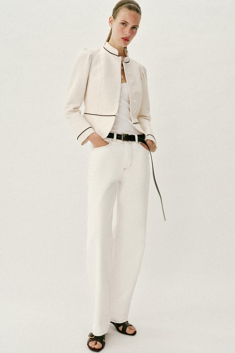 TAILORED CONTRAST PIPING BLAZER - Zara product image