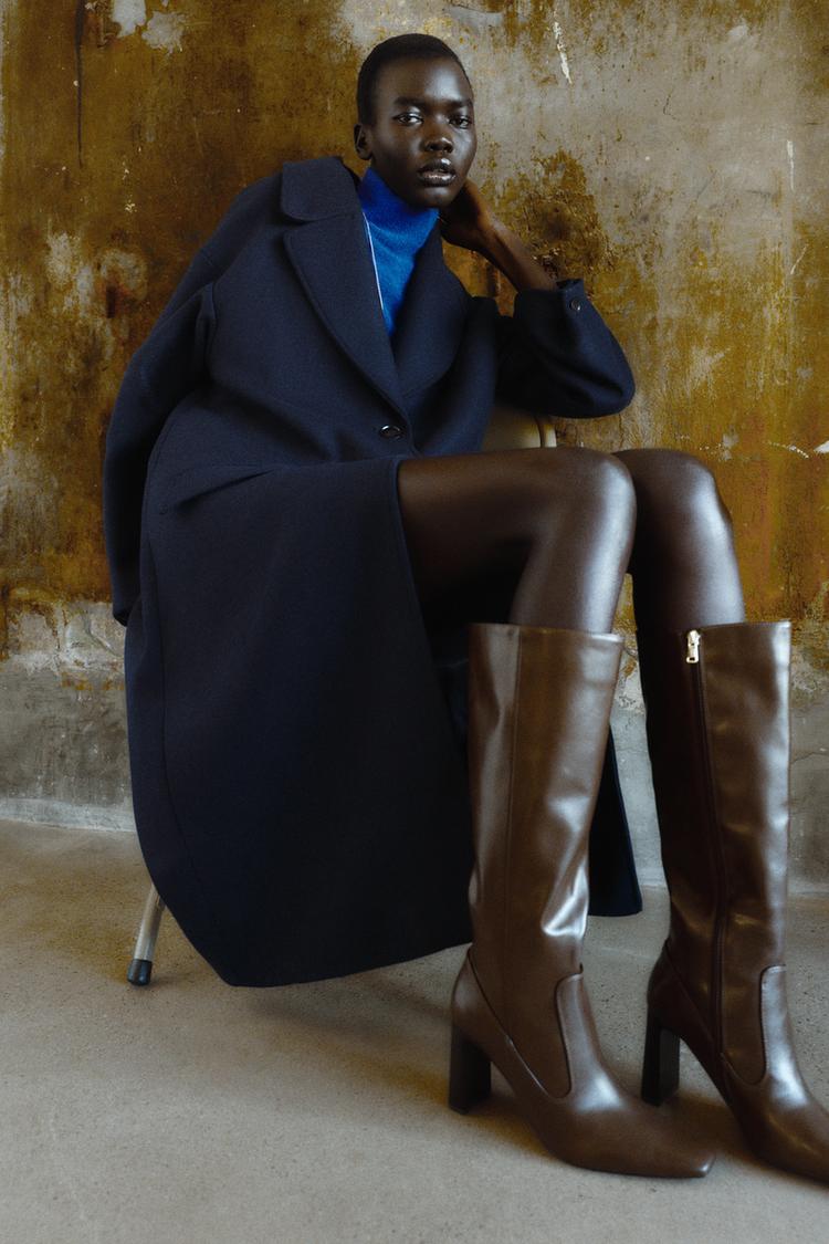 TALL BOOTS WITH TOPSTITCHING - Zara product image
