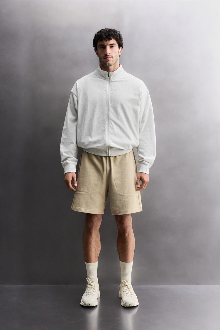 RELAXED FIT ZIP-UP SWEATSHIRT - Zara product image
