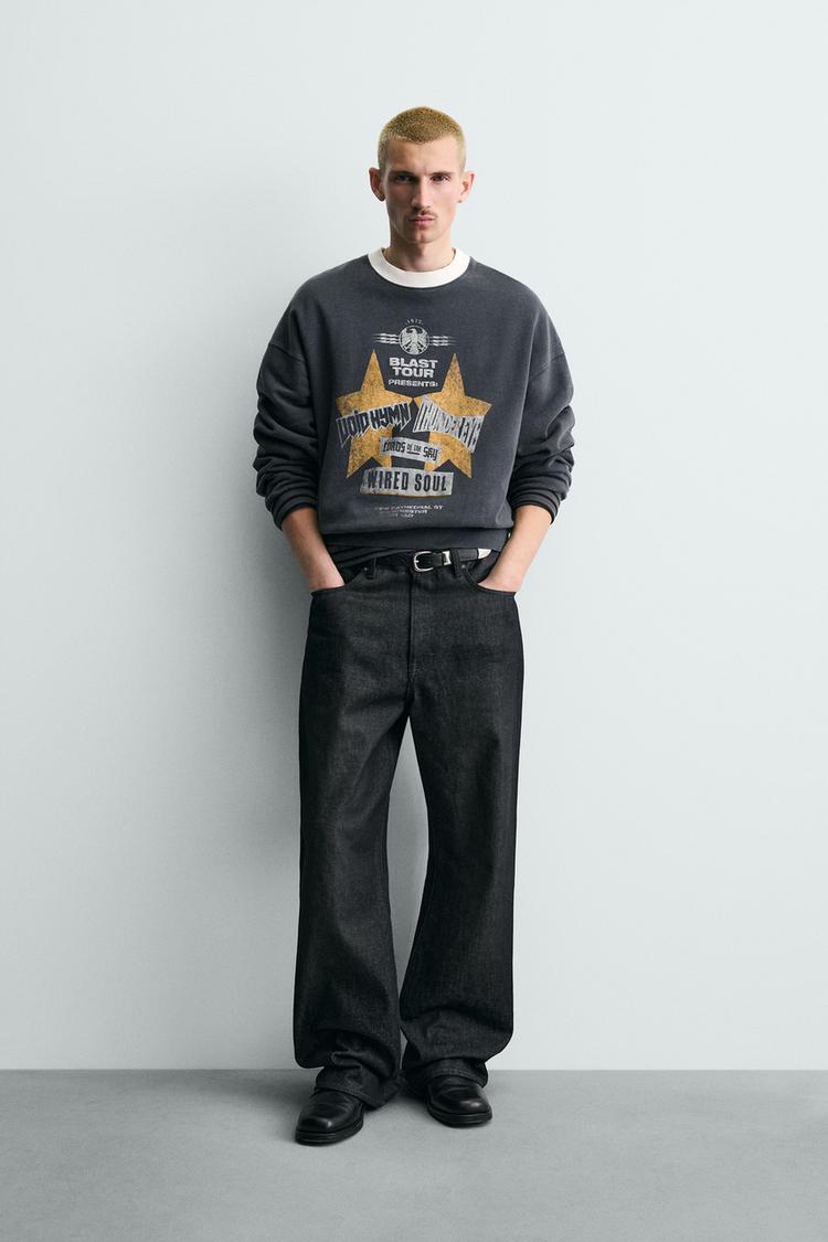 WASHED PRINT SWEATSHIRT - Zara product image