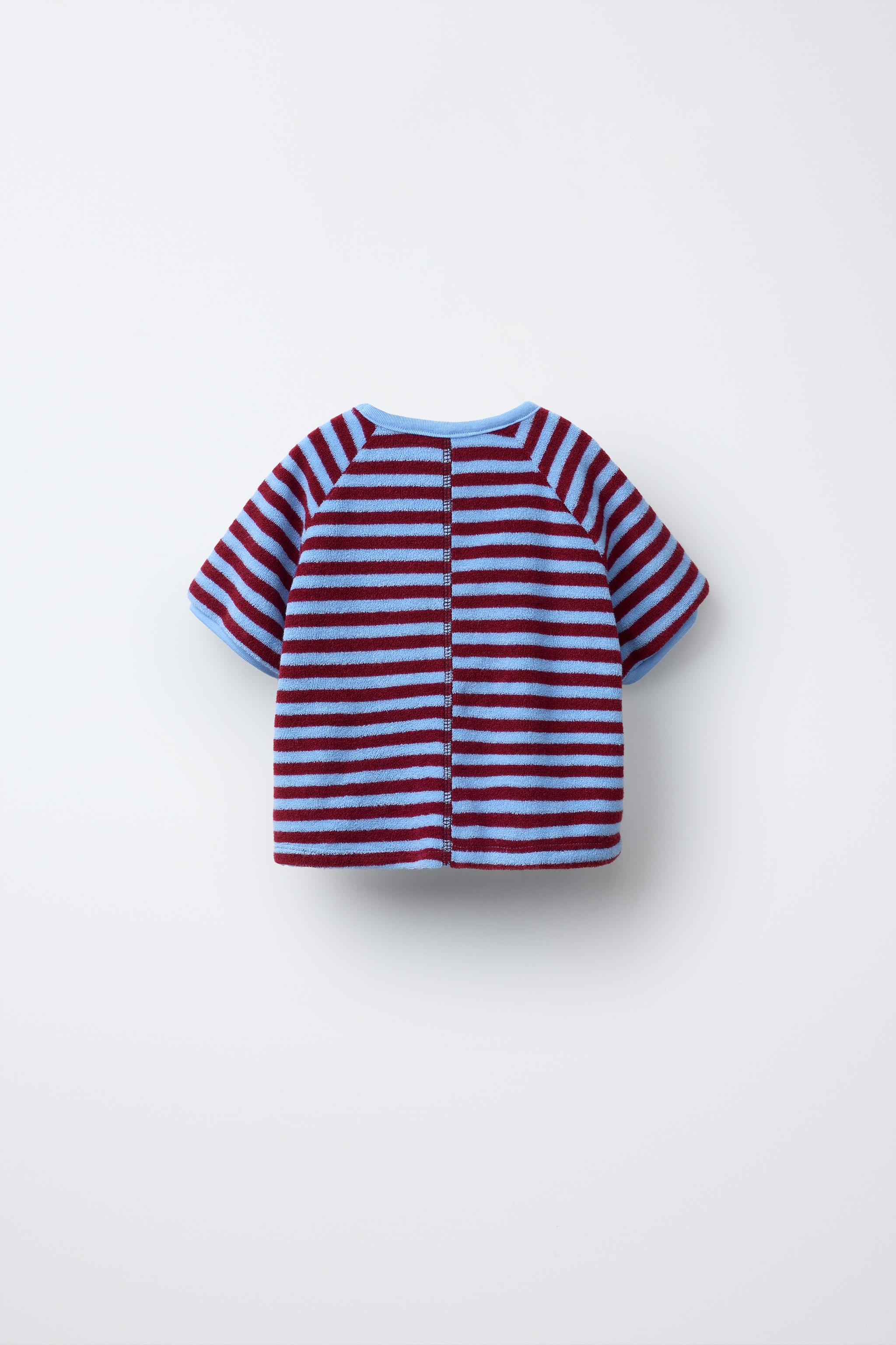 STRIPED TERRYCLOTH T-SHIRT