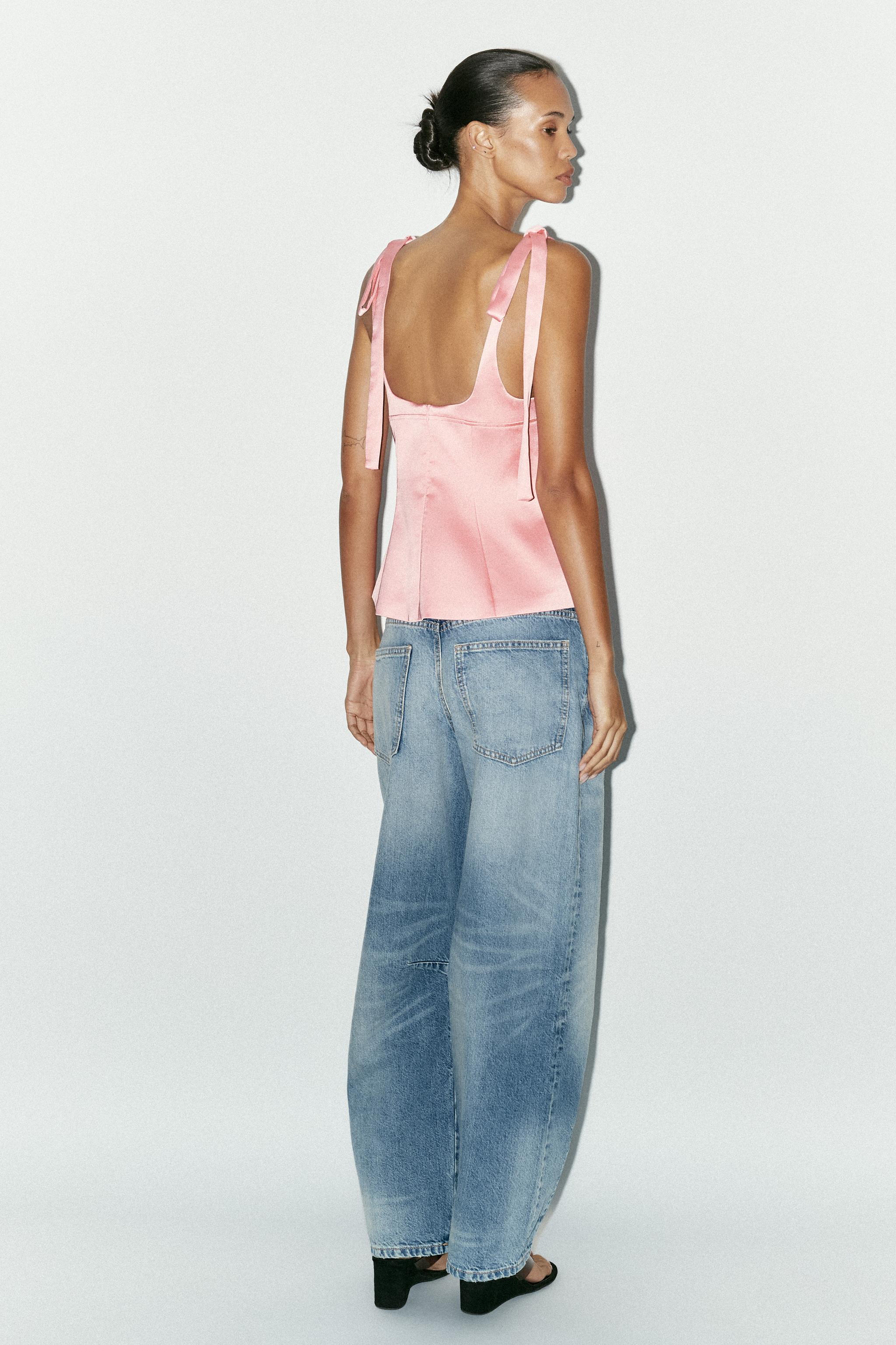SATIN EFFECT BOW TOP