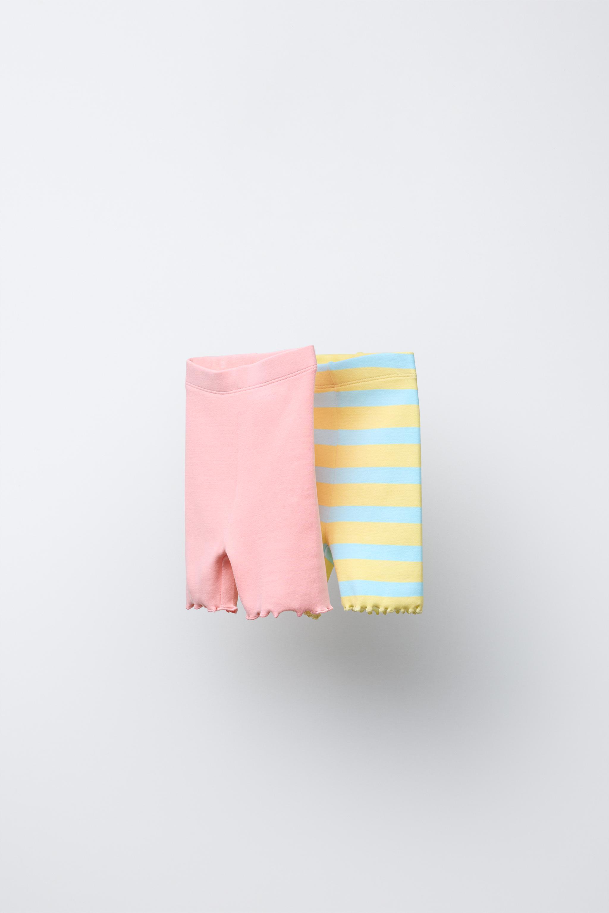 LOT DE DEUX LEGGINGS CYCLISTE UNIS ET IMPRIMÉS