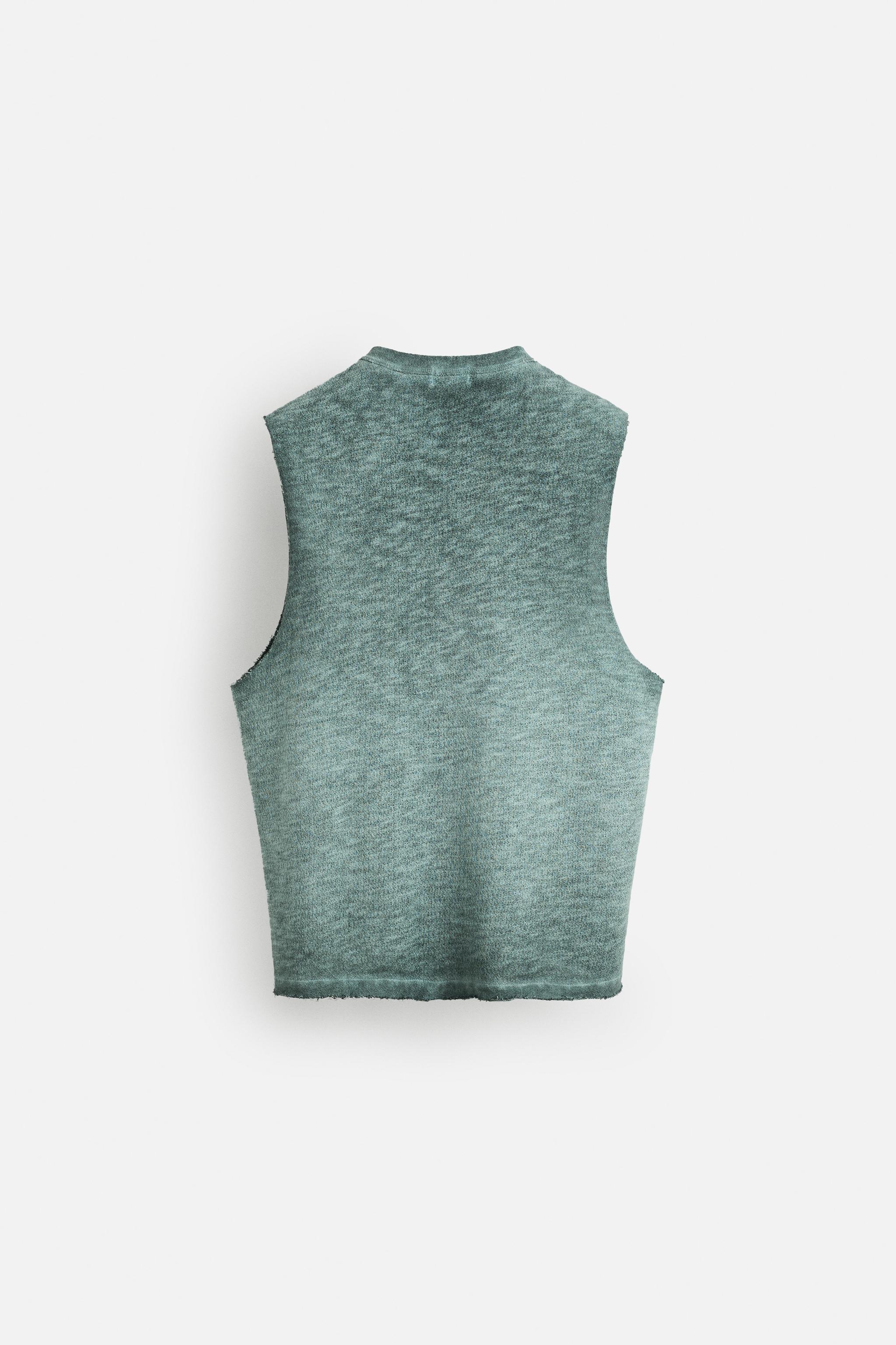WASHED PRINT KNIT T-SHIRT