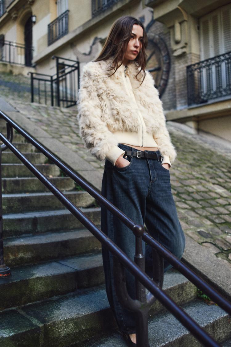 FAUX FUR BOMBER JACKET - Zara product image