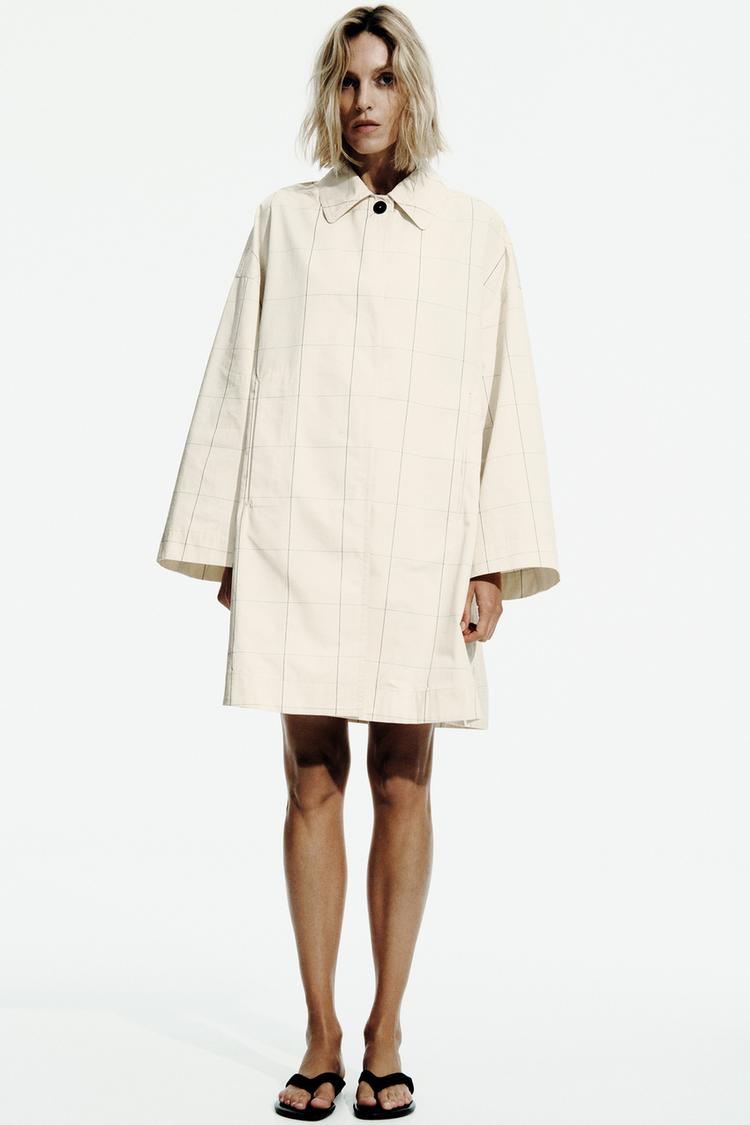 ZW COLLECTION PLAID TRENCH COAT - Zara product image