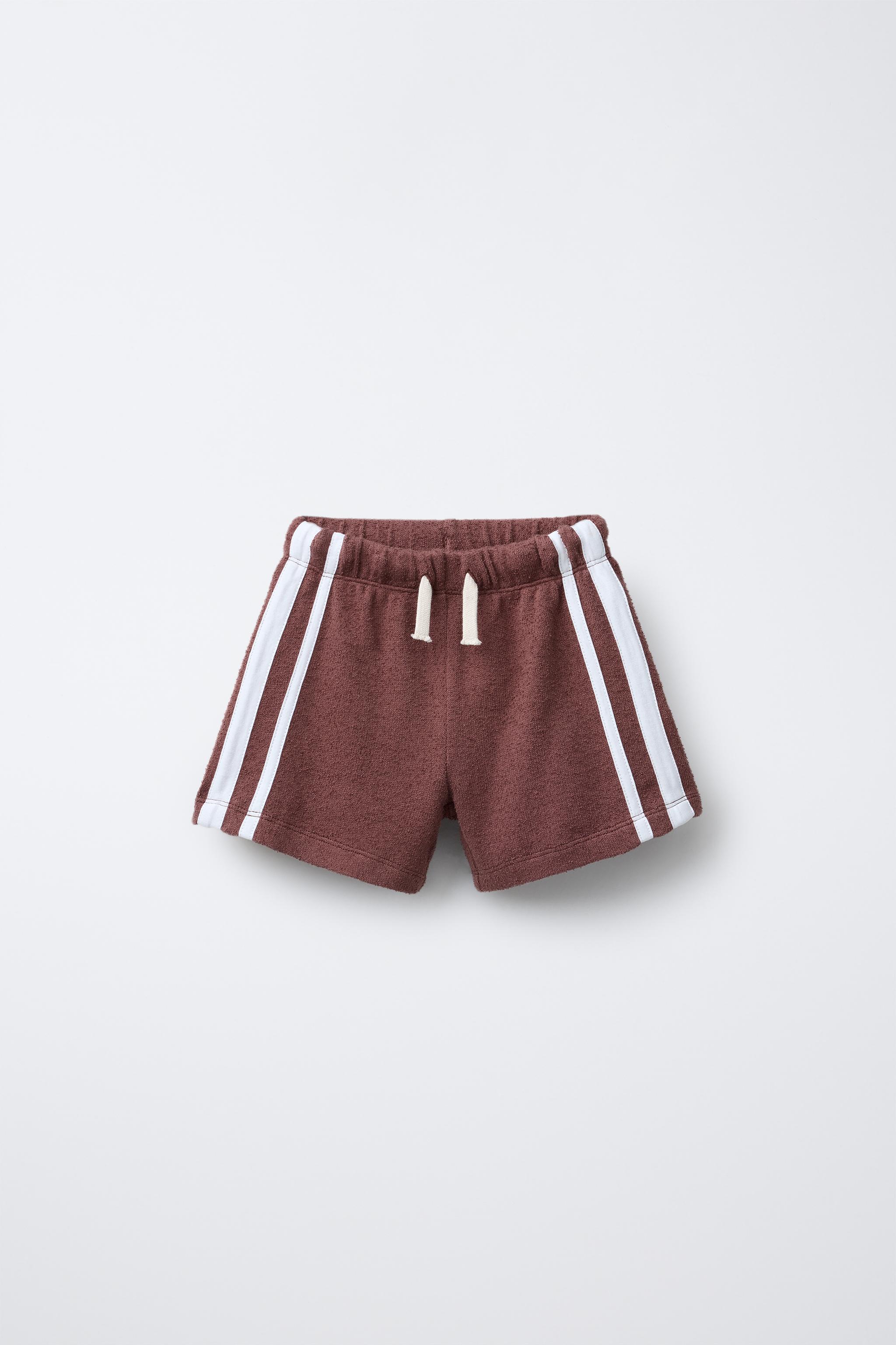 TERRYCLOTH SHORTS WITH SIDE STRIPES