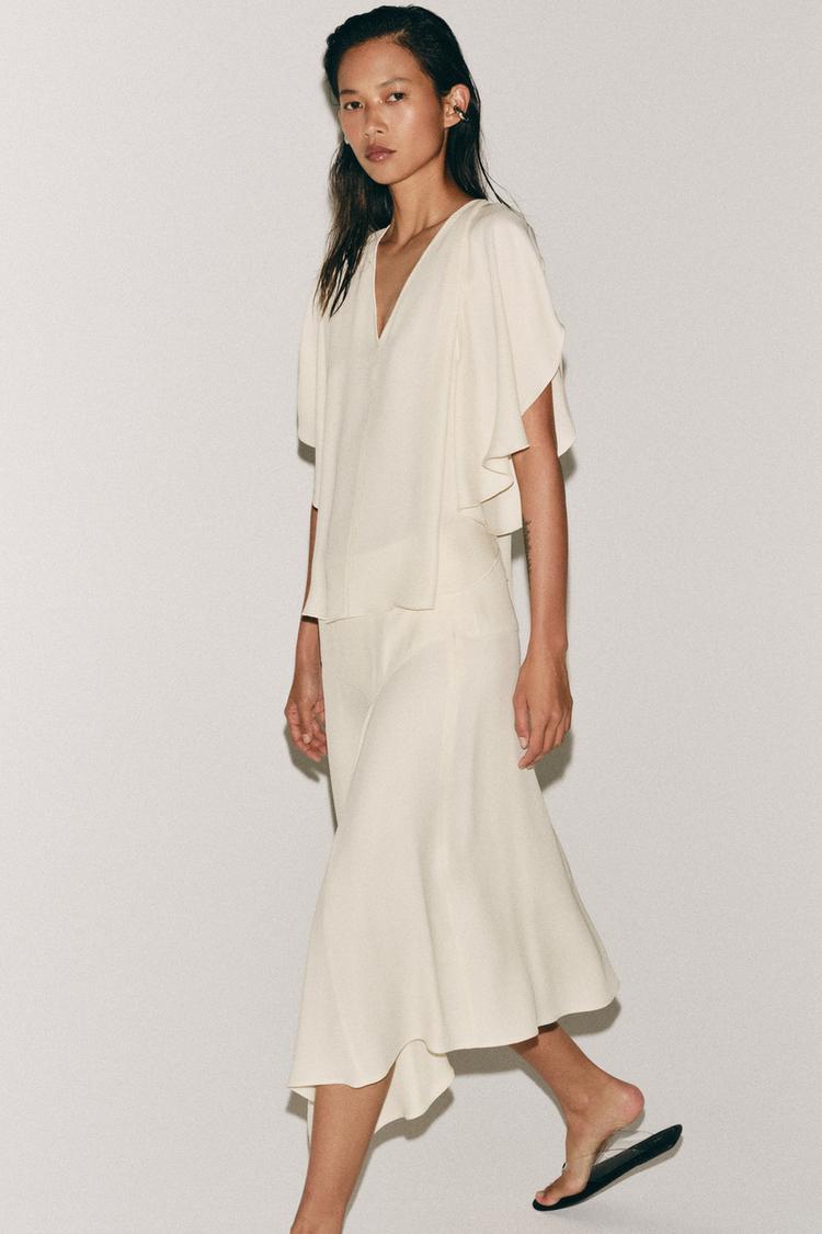 ZW COLLECTION FLOWY MIDI SKIRT - Zara product image