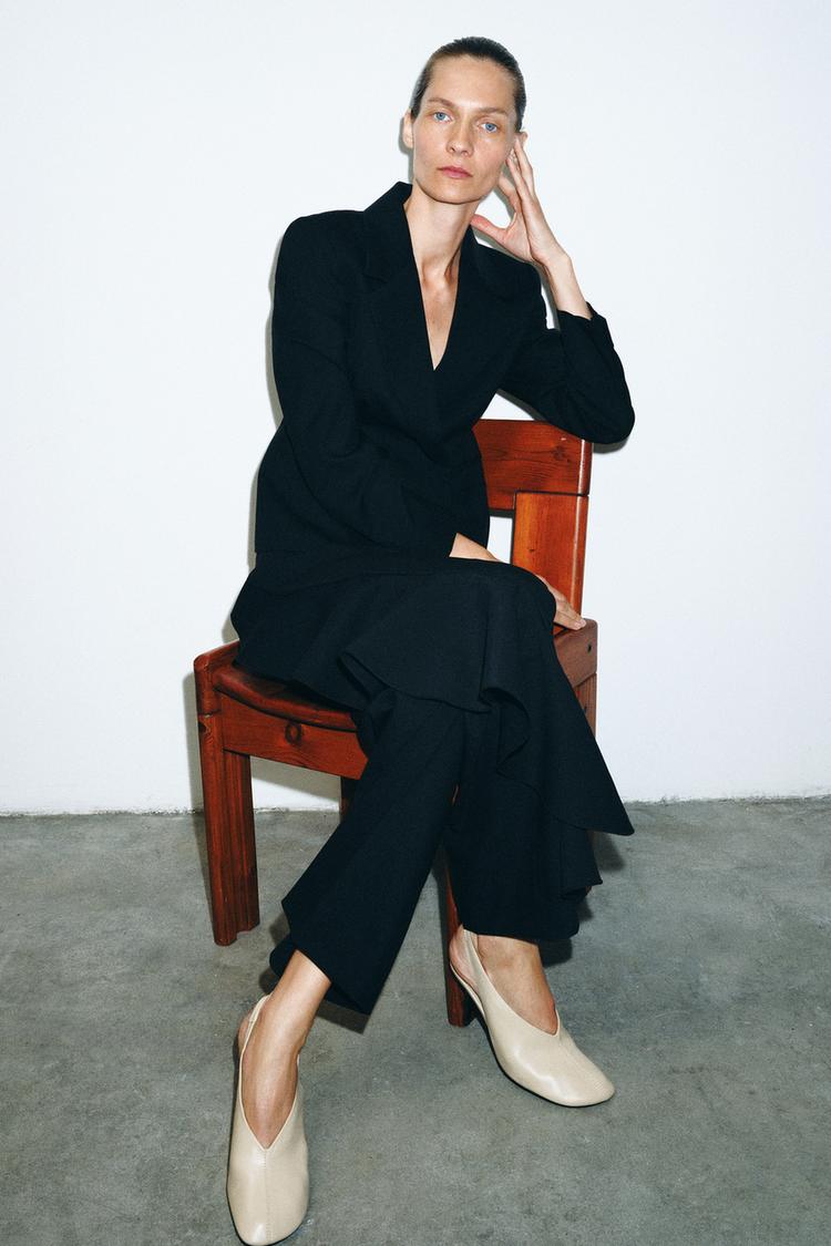 LIMITED EDITION LEATHER SLINGBACKS - Zara product image