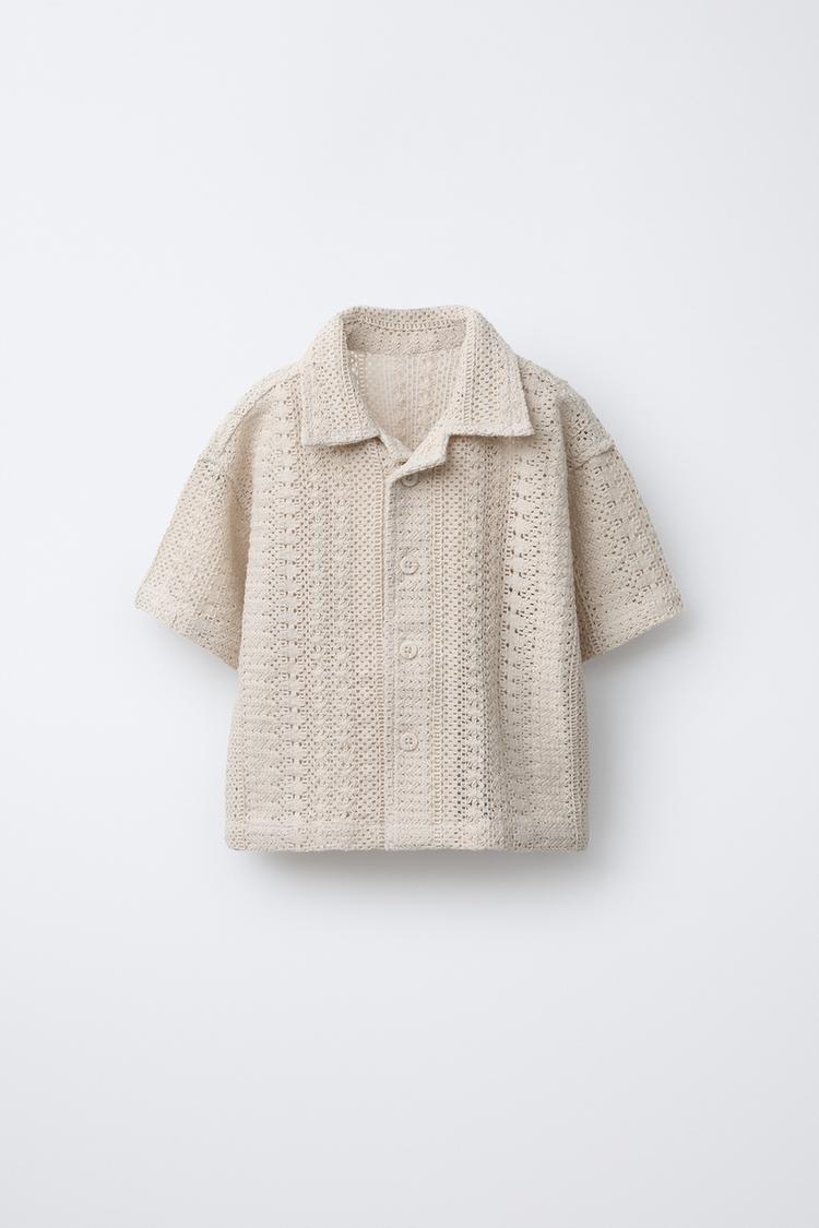 CROCHET KNIT SHIRT - Zara product image