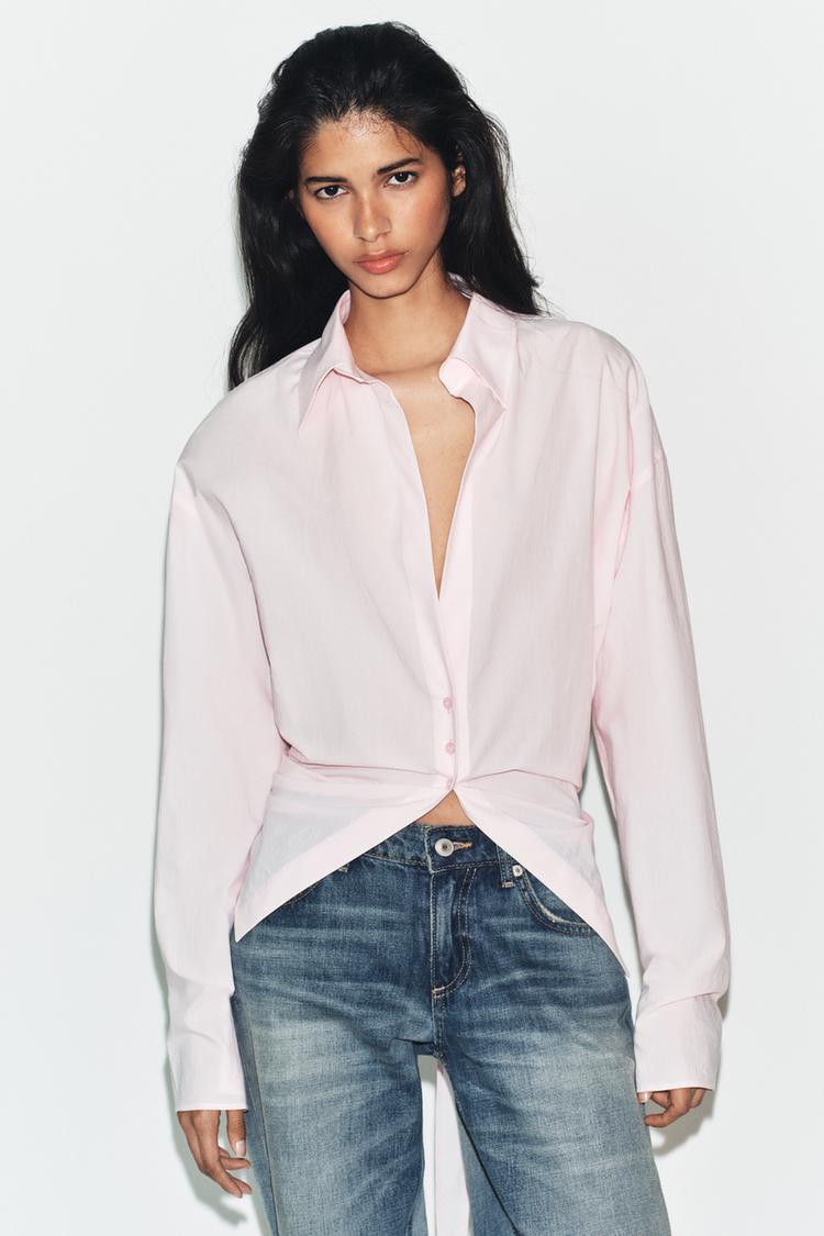 OVERSIZED TIE SHIRT - Zara product image