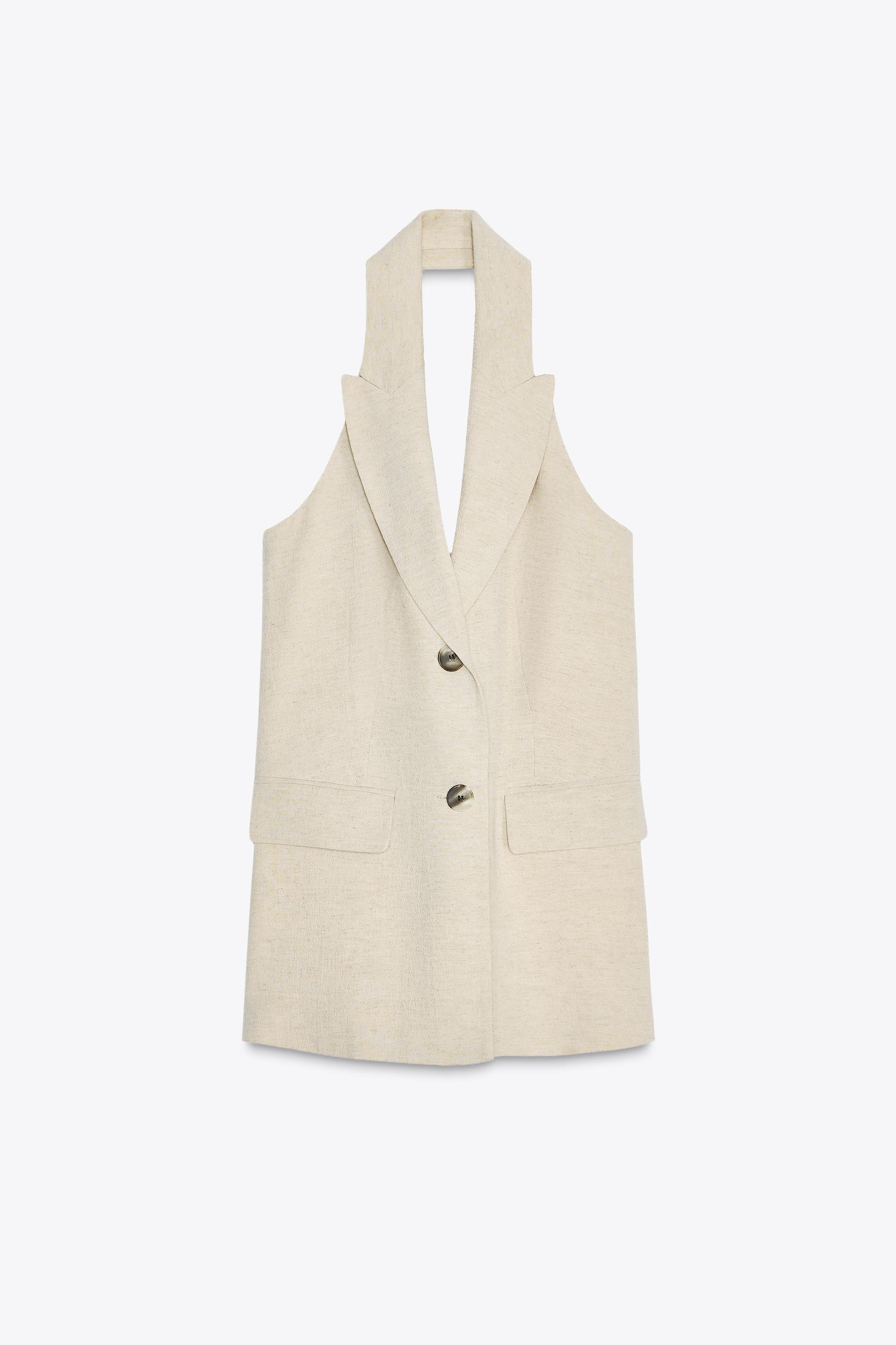 HALTER LINEN VEST