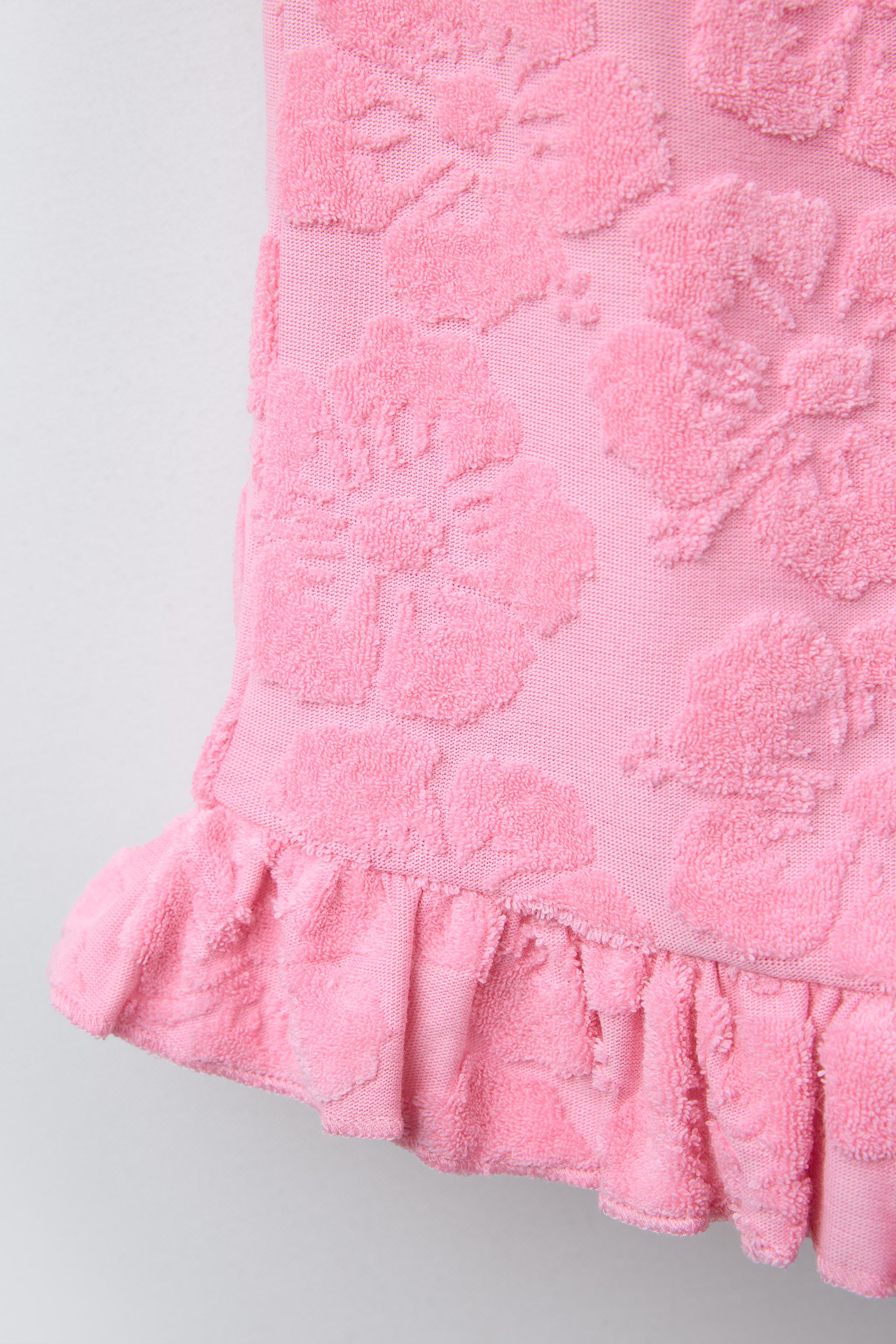 FLORAL TOWEL EFFECT SHORT JUMPSUIT