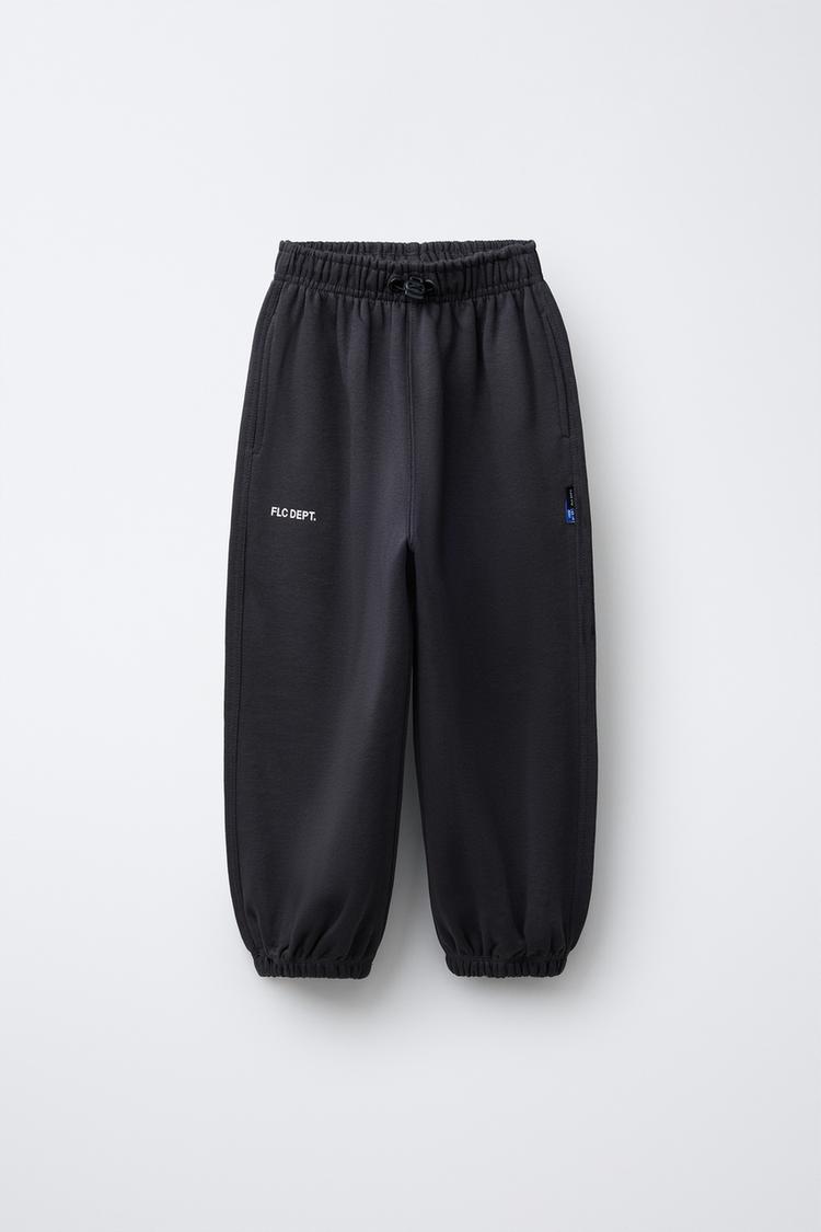 BALLOON PLUSH PANTS WITH TEXT - Zara product image