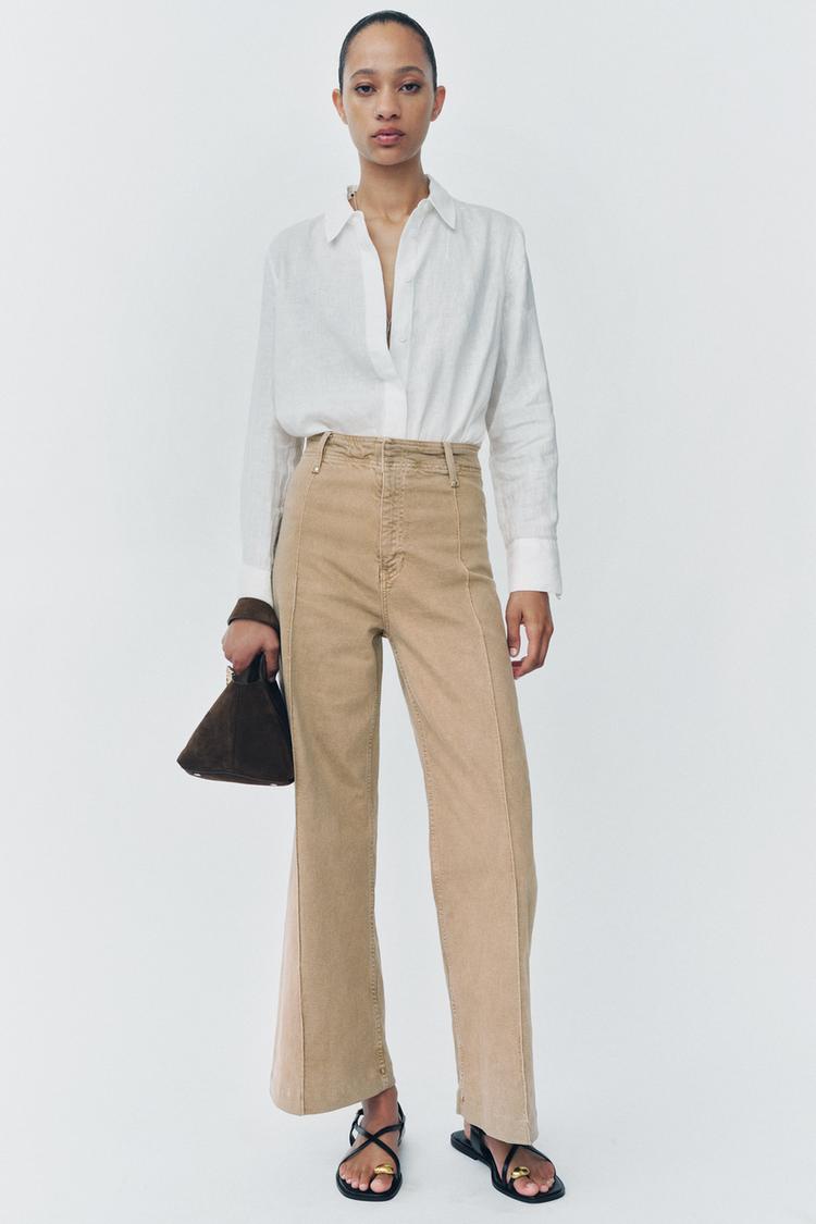 FLAT STRAPPY SANDALS WITH METAL ORNAMENT - Zara product image