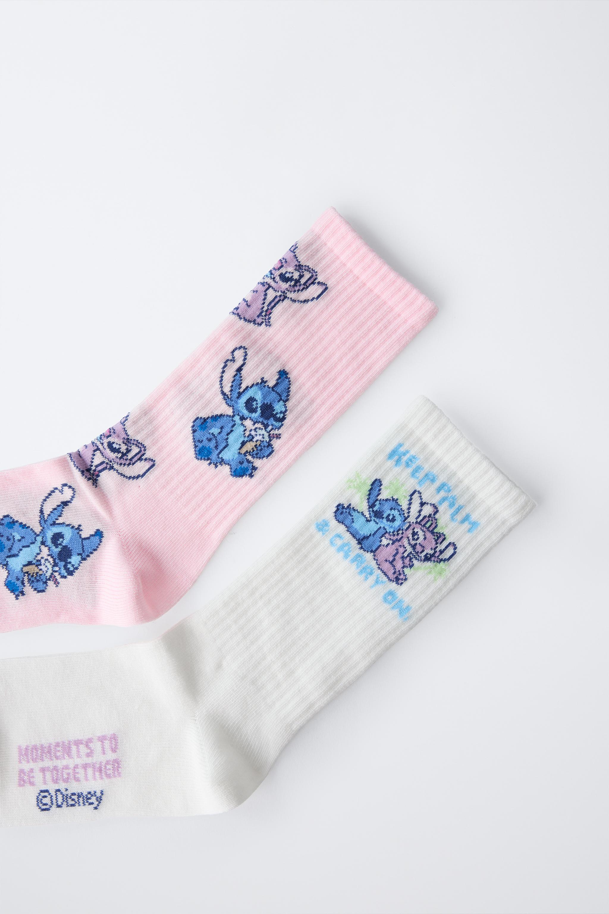 LOT DE DEUX CHAUSSETTES HAUTES LILO & STITCH © DISNEY