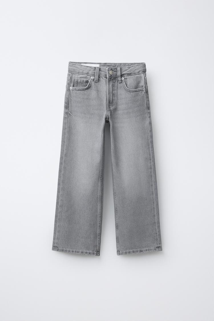 WIDE LEG JEANS WITH ANIMAL PRINT STAR PATCHES - Zara product image
