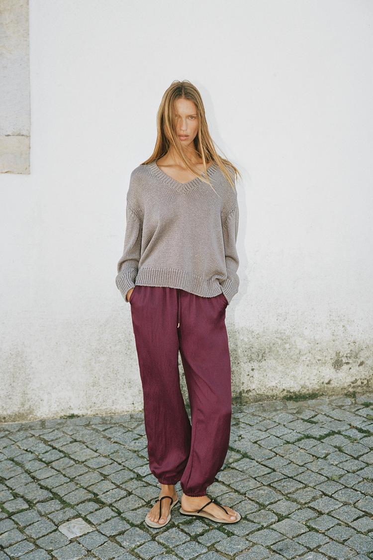 ELASTIC WAIST PANTS - Zara product image