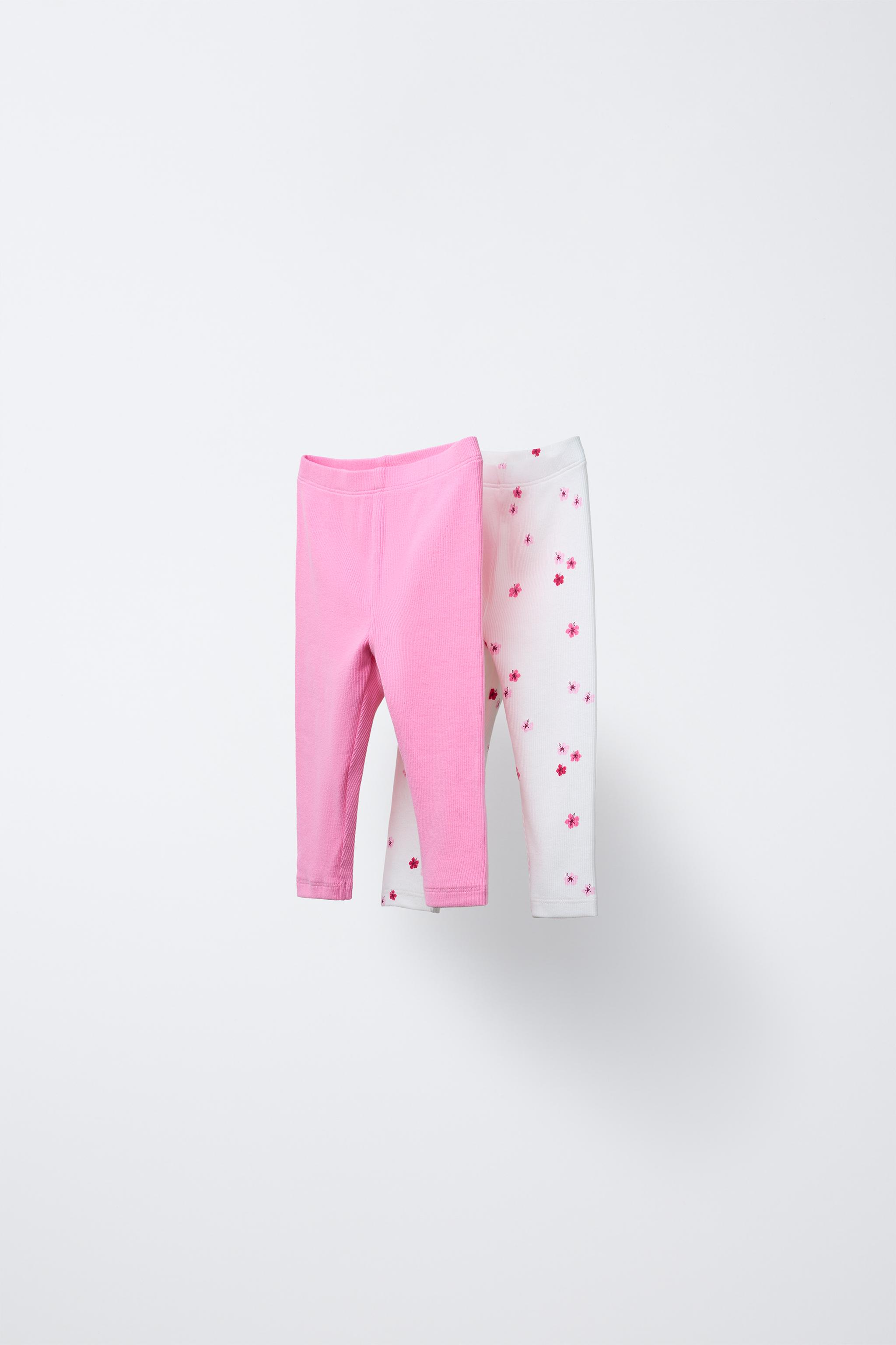 LOT DE DEUX LEGGINGS RIB IMPRIMÉ FLEURS