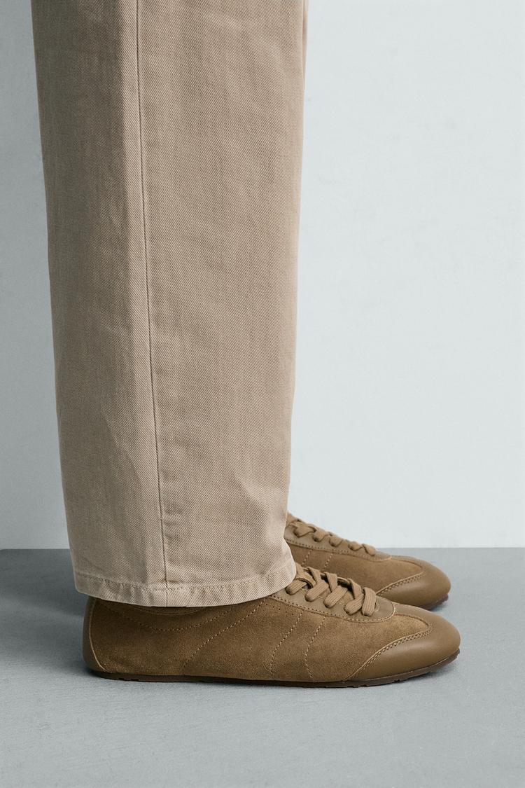 LEATHER SNEAKERS - Zara product image