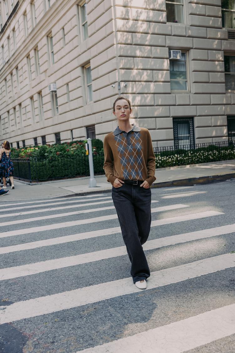 DIAMOND KNIT POLO SHIRT - Zara product image