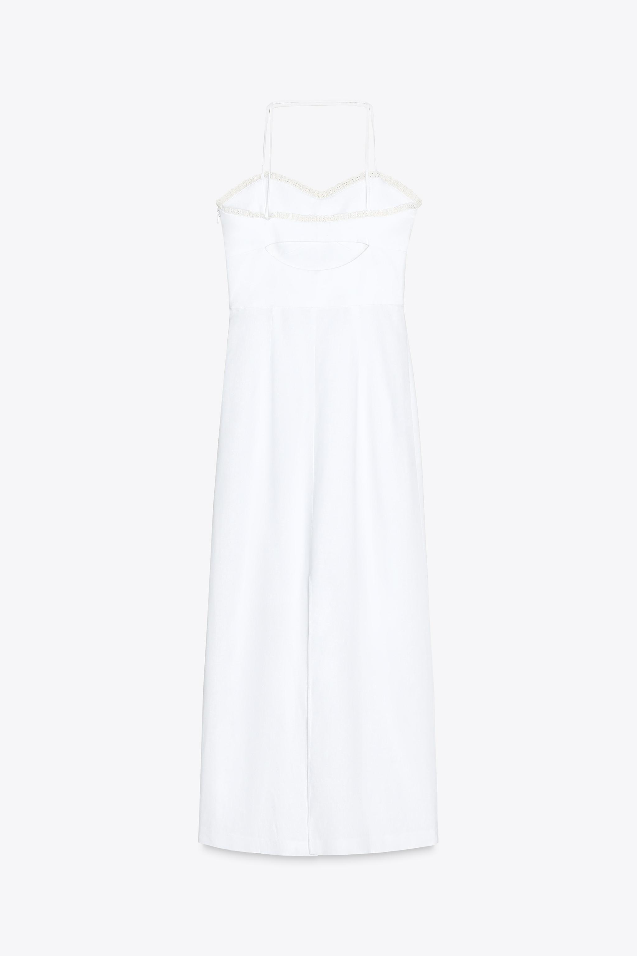 LINEN CORSET MIDI DRESS