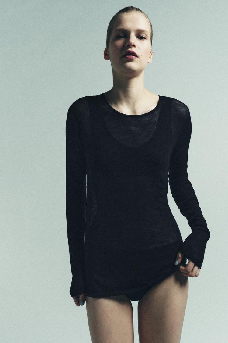 100% WOOL T-SHIRT - Zara product image