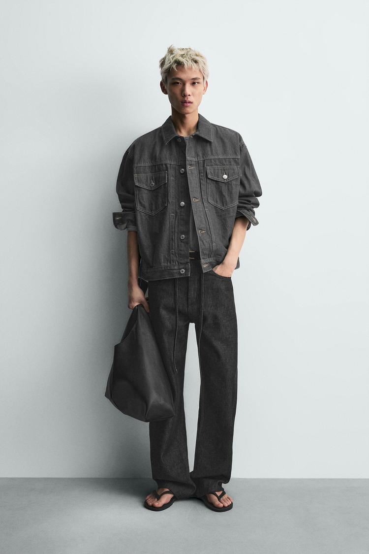 OVERSIZED FIT DENIM JACKET - Zara product image