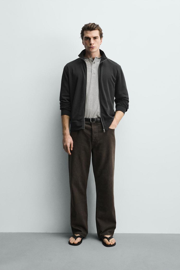 REGULAR FIT ZIP SWEATSHIRT - Zara product image