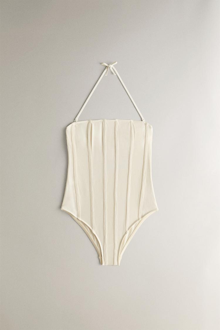 CORSET BEACH SWIMSUIT - Zara product image