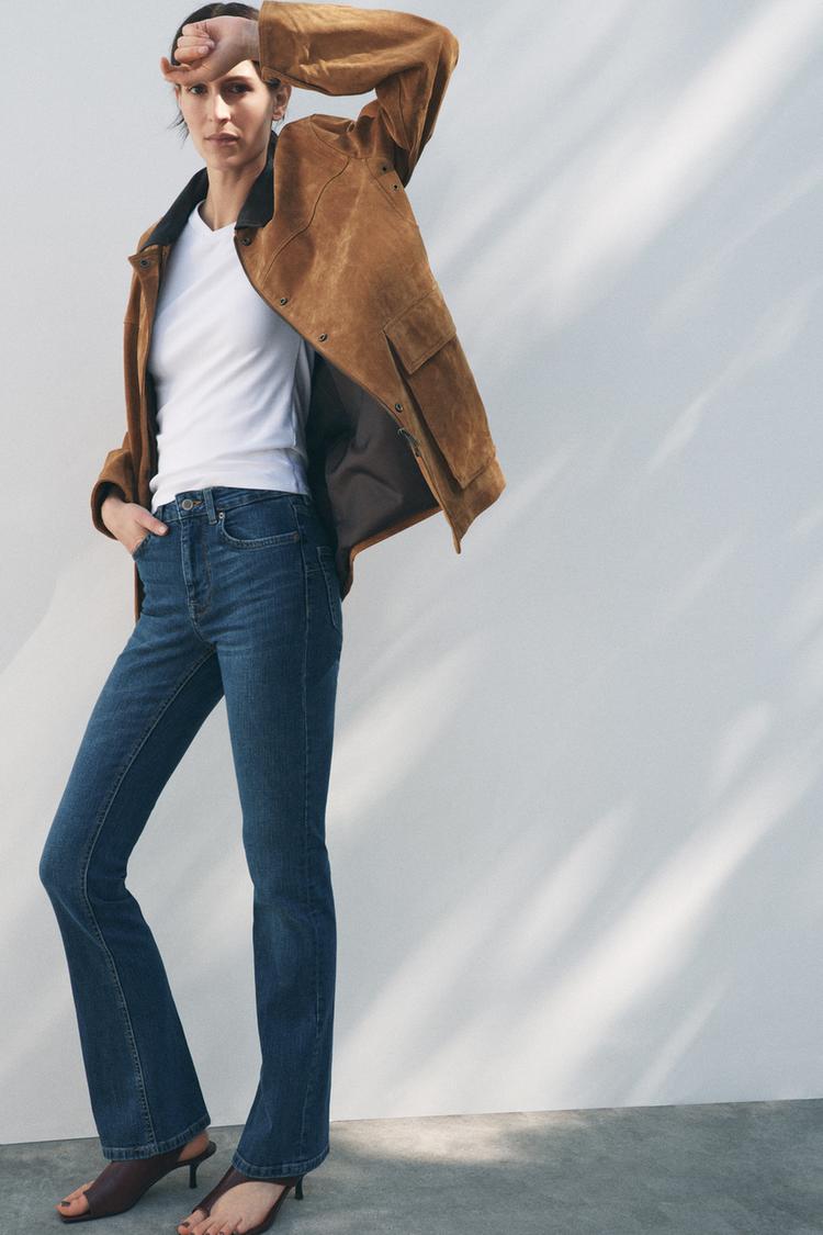 FULL LENGTH MID WAIST BOOTCUT JEANS ZW COLLECTION