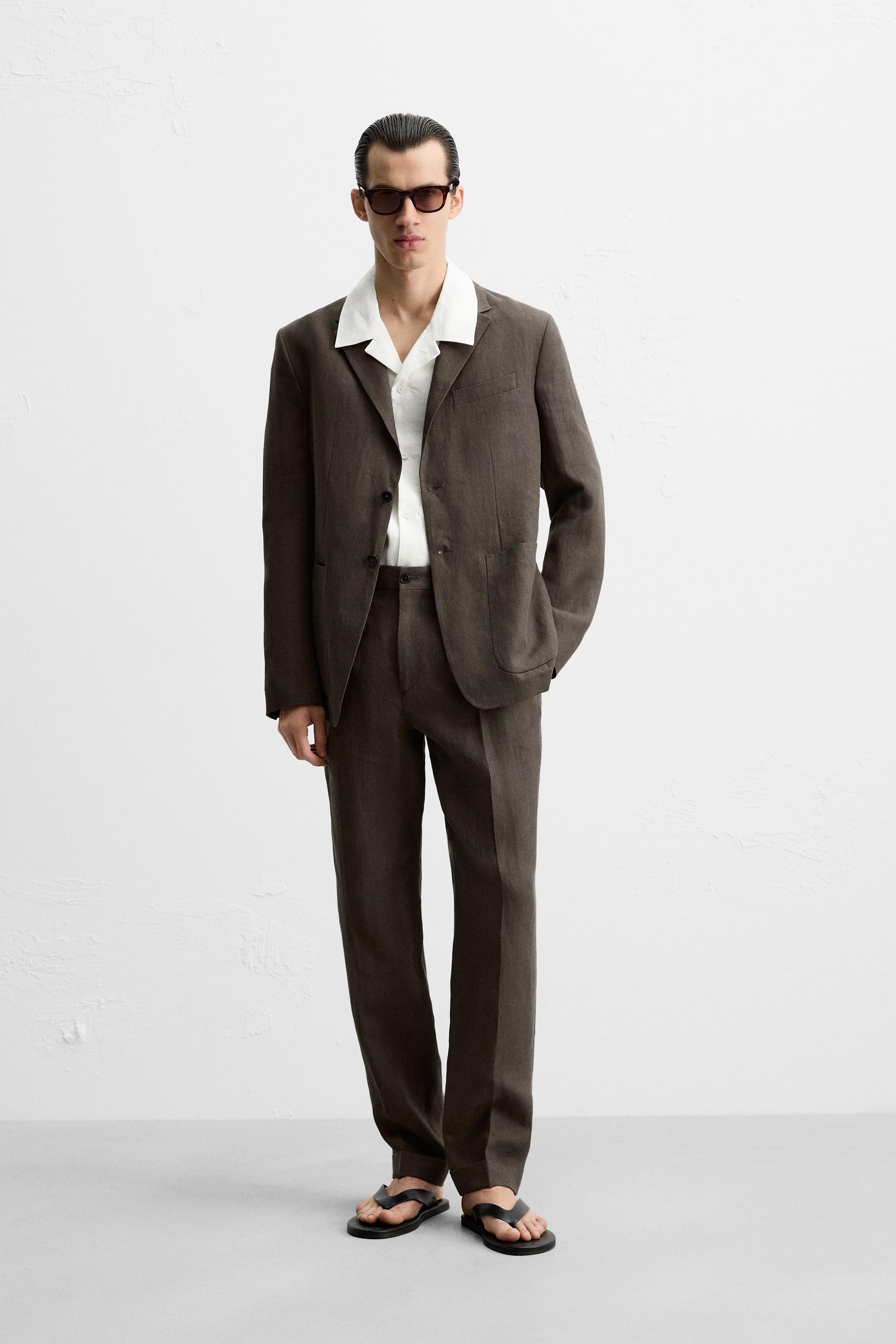 100% LINEN SUIT JACKET