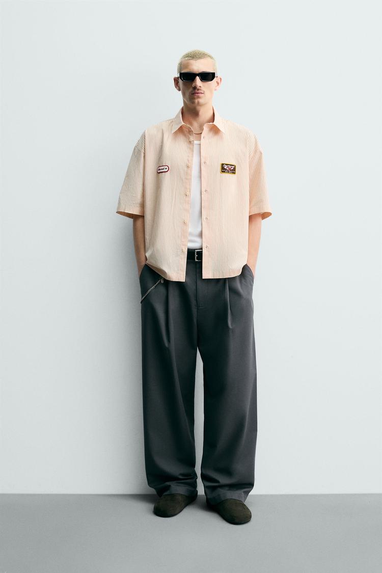 BOXY FIT STRIPED SHIRT - Zara product image