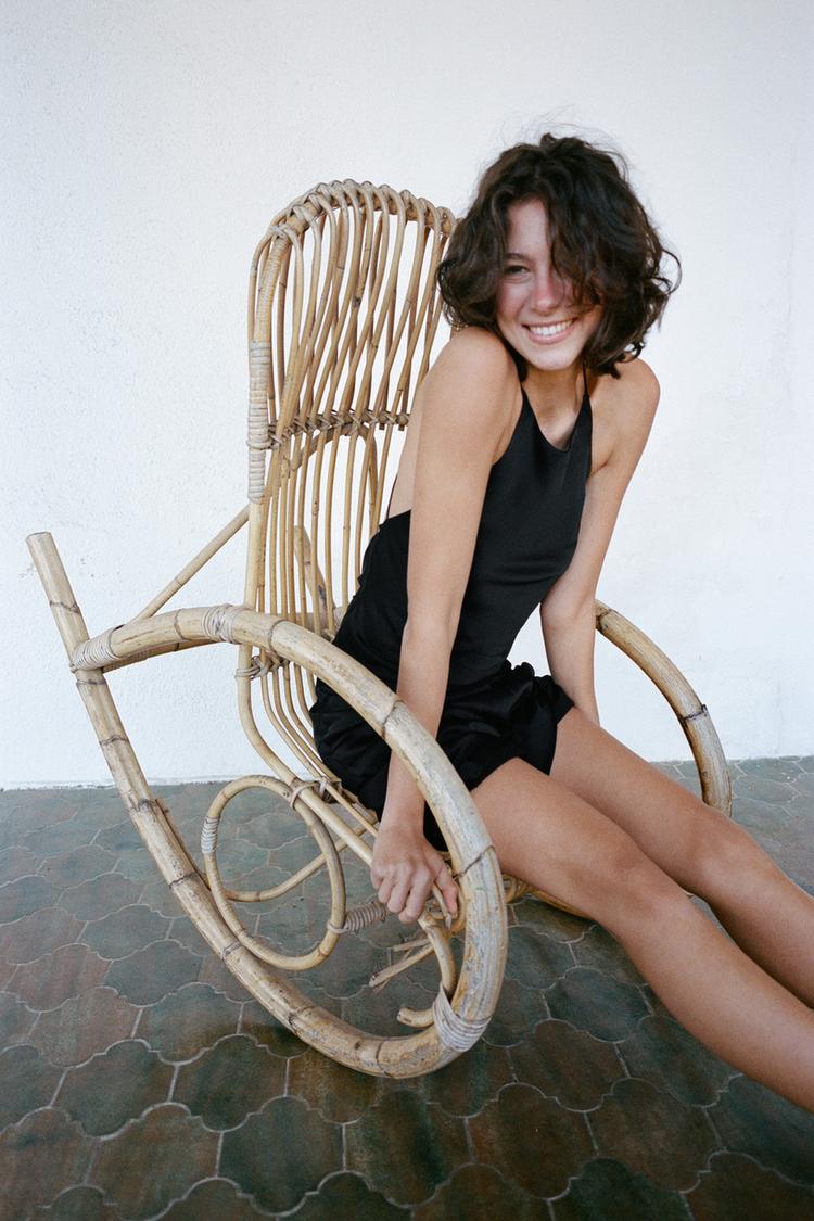 LONG SLIP DRESS WITH KNOTTED BACK - Zara product image