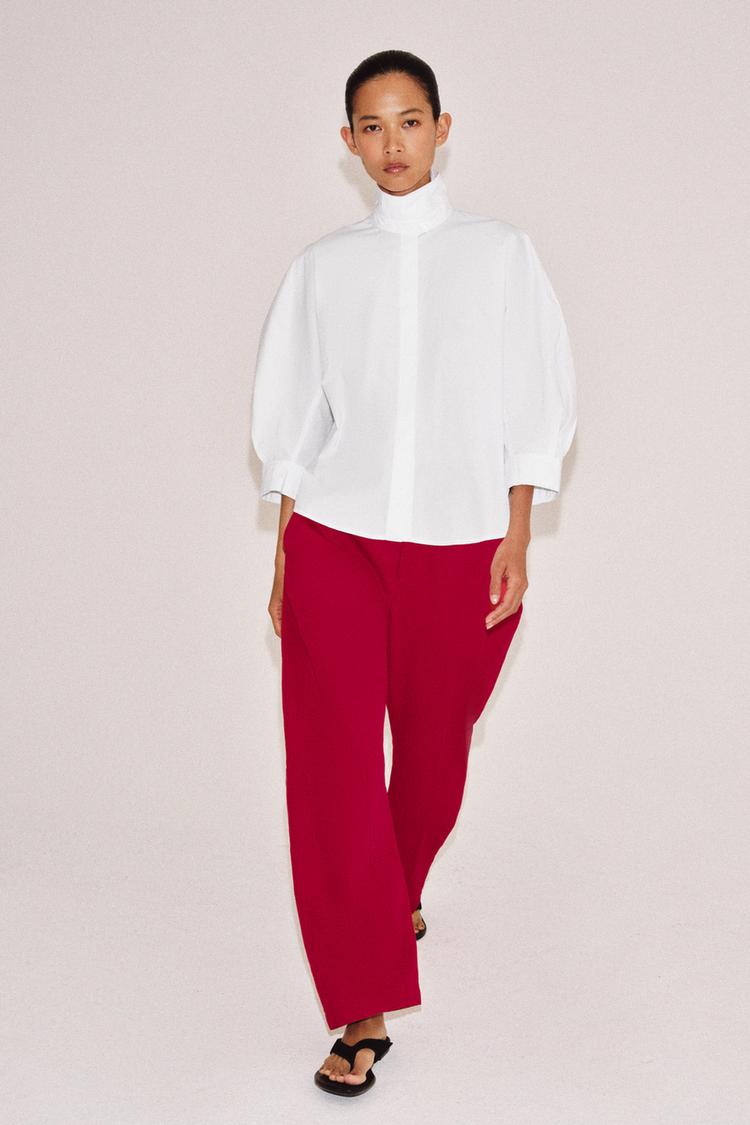 ZW COLLECTION PUFF SLEEVE SHIRT - Zara product image