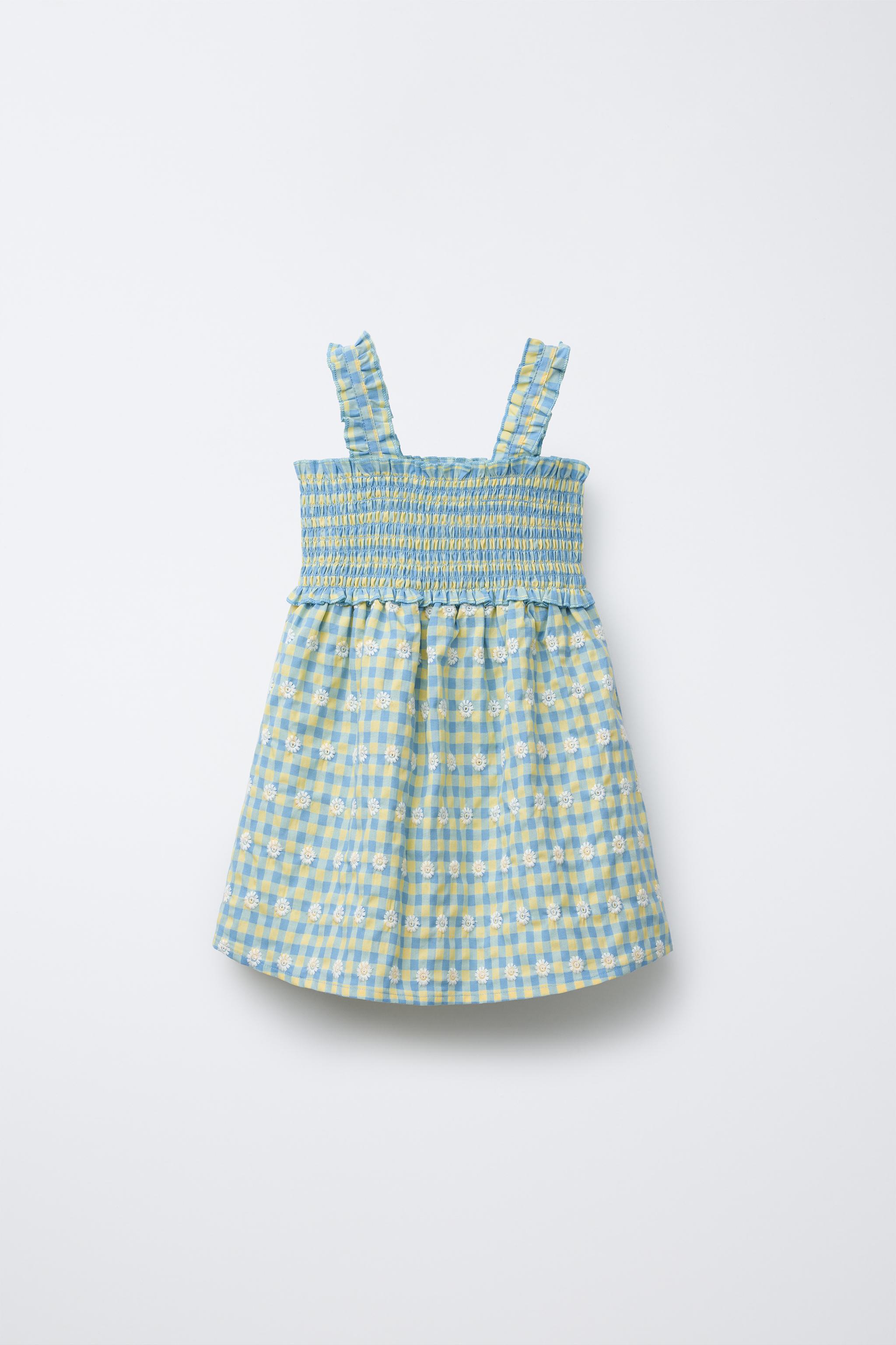 GINGHAM FLORAL DRESS