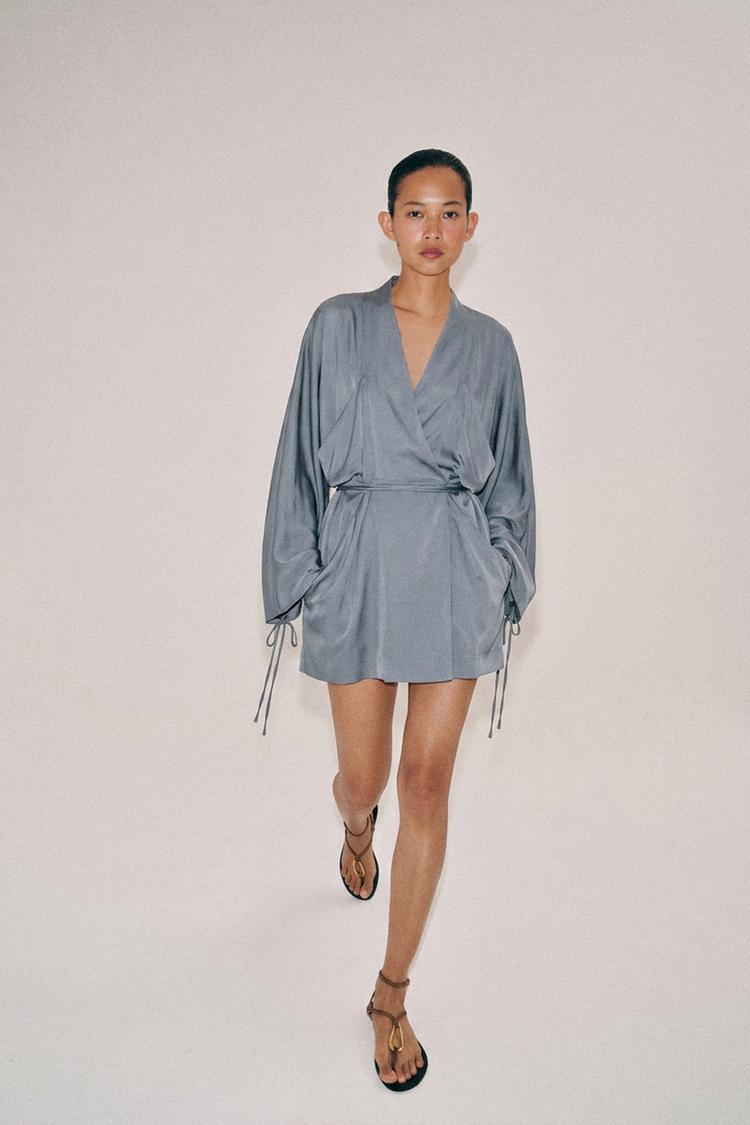 ZW COLLECTION SHORT WRAP DRESS - Zara product image