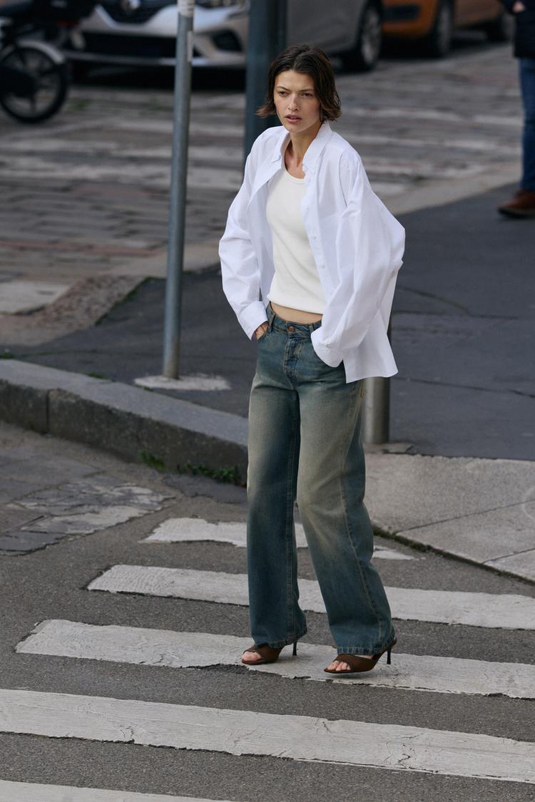 Z1975 MID-RISE STRAIGHT LOOSE FIT JEANS - Zara product image