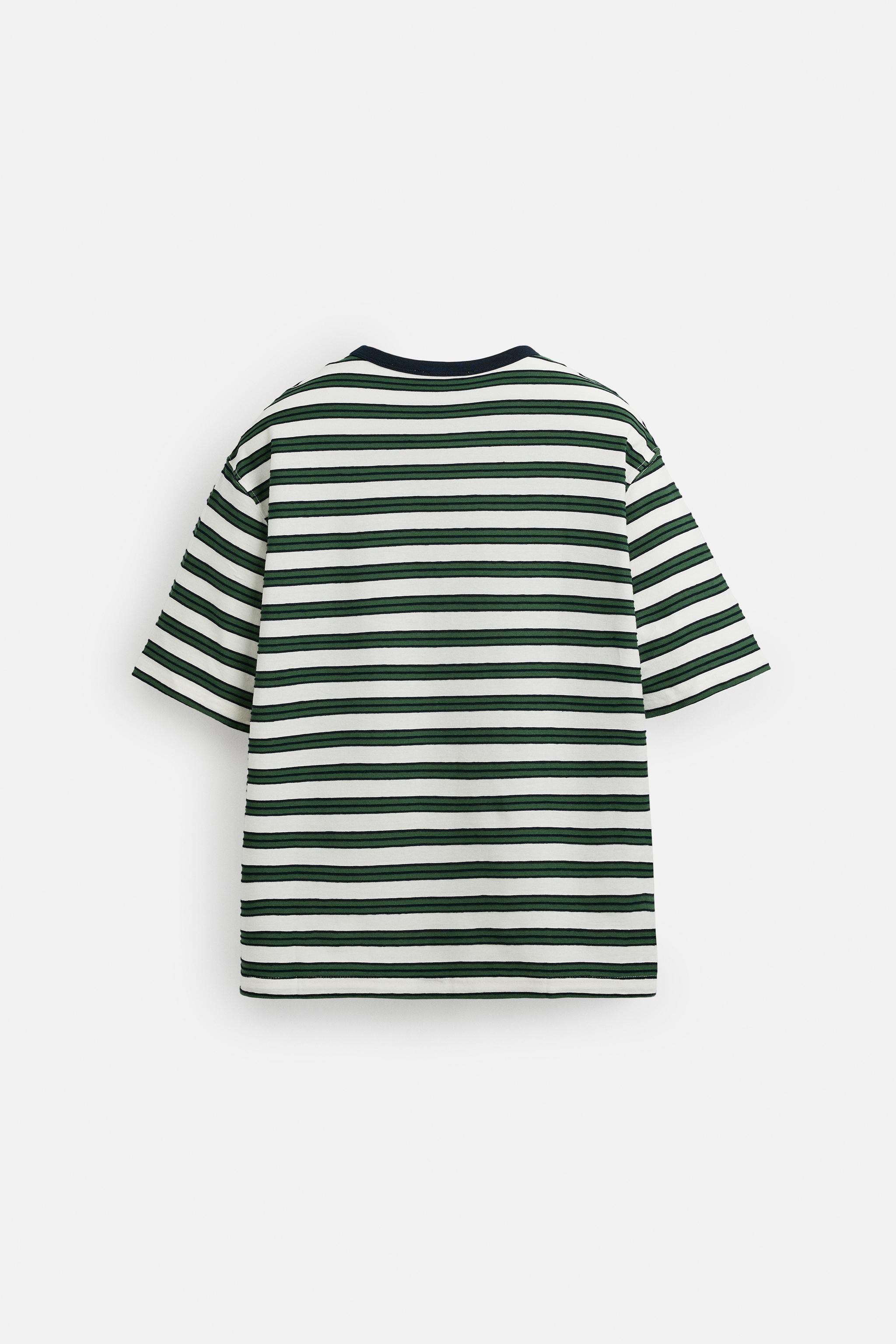 T-SHIRT JACQUARD RAYURES