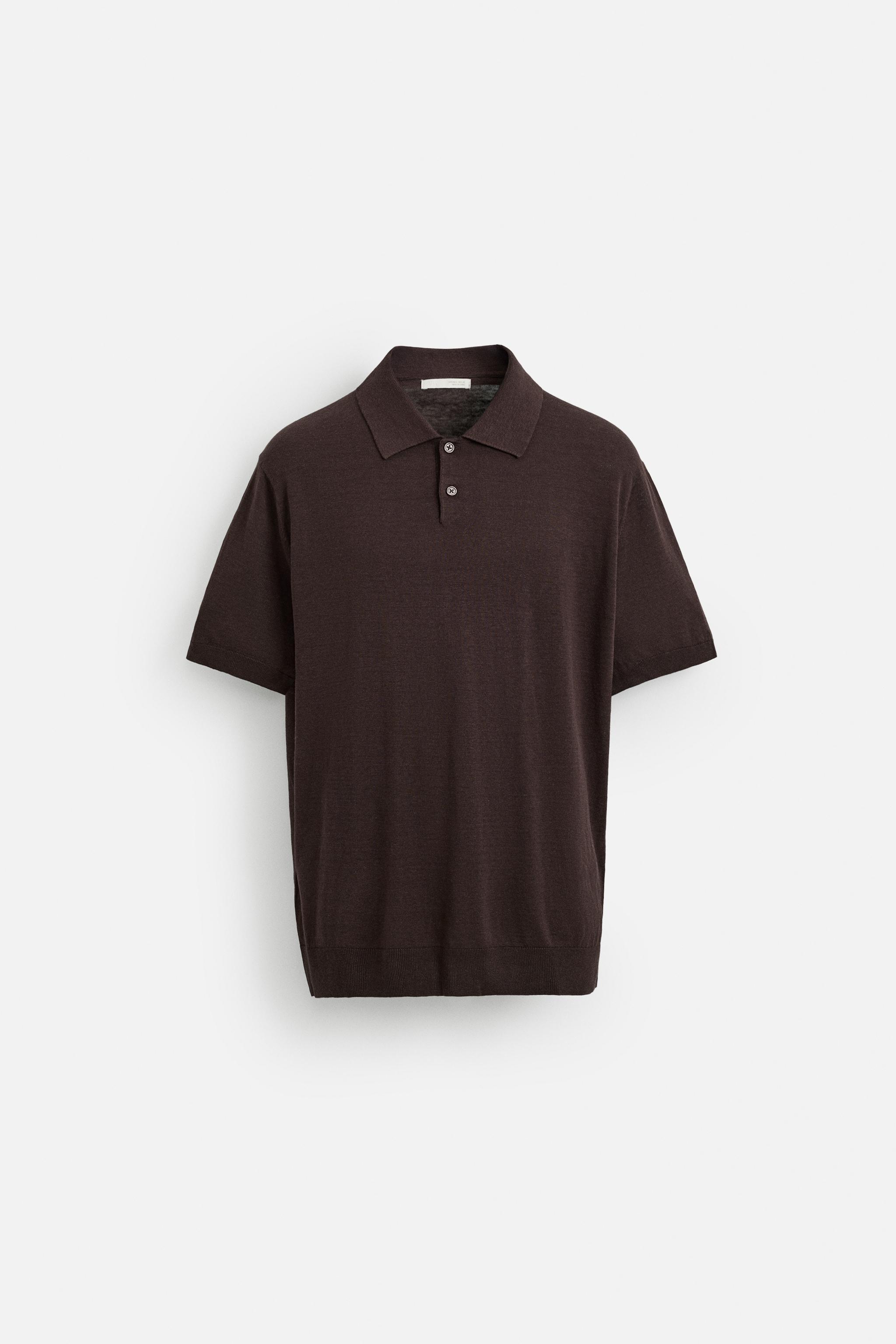 SILK LINEN KNIT POLO SHIRT