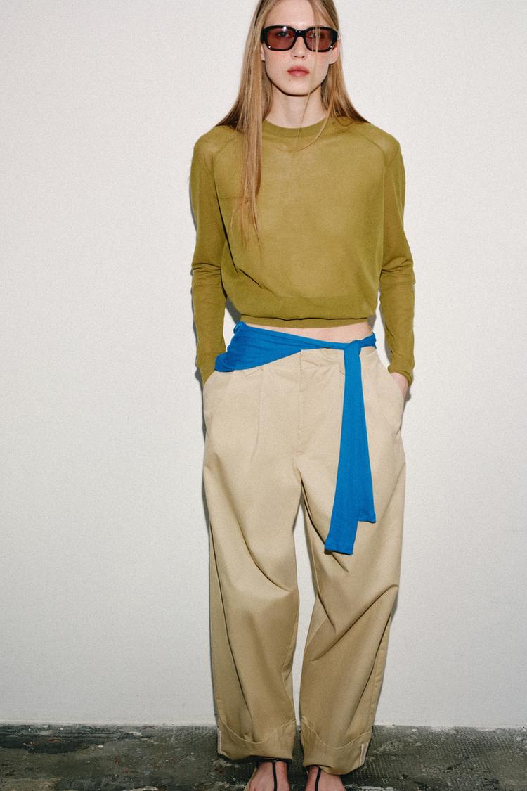 KNIT JUMPER WITH SHOULDER SEAMS - Zara product image