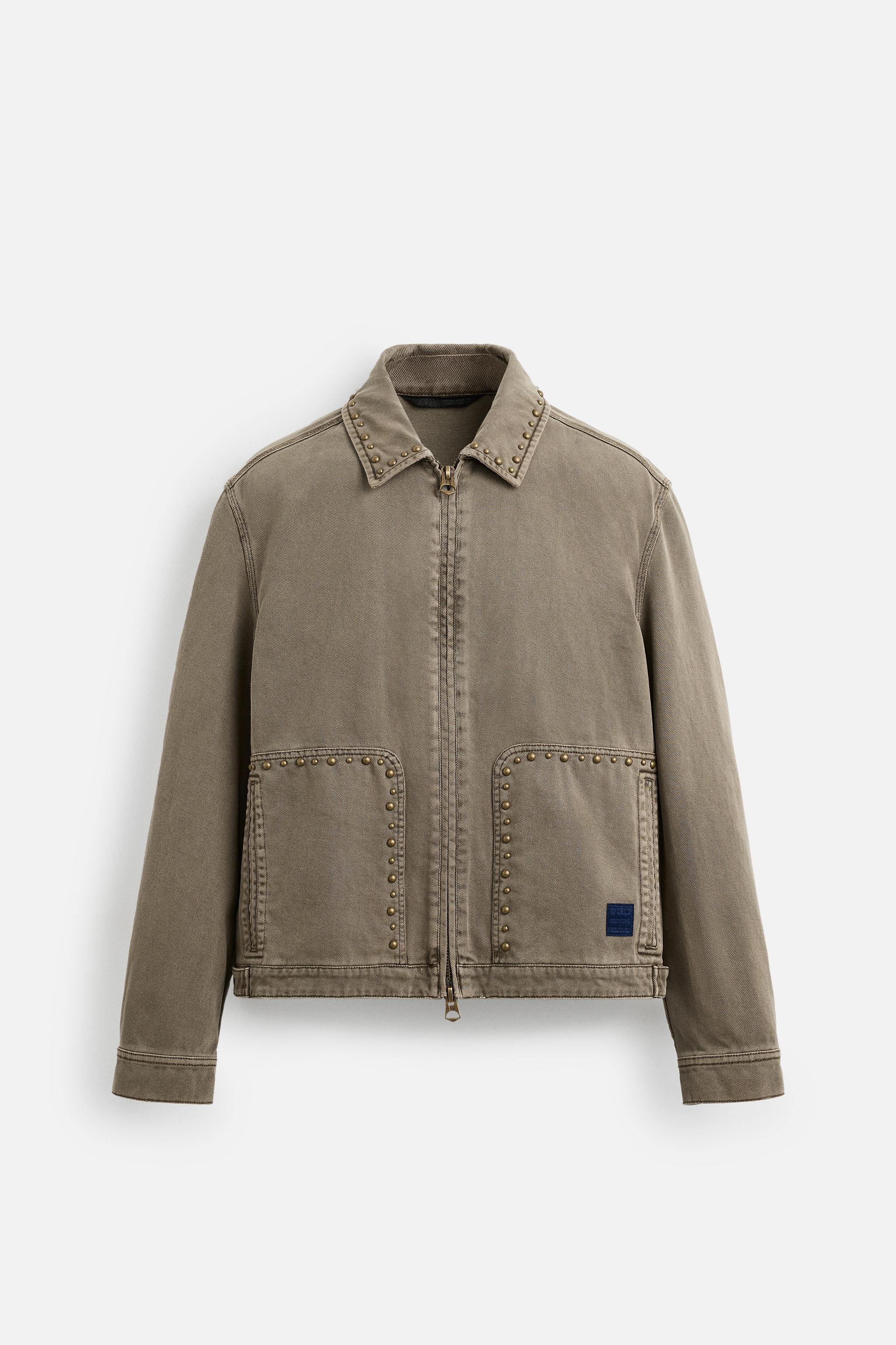 WASHED STUDDED JACKET