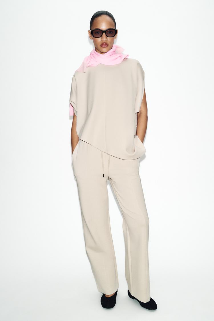 INTERLOCK STRAIGHT LEG PANTS - Zara product image