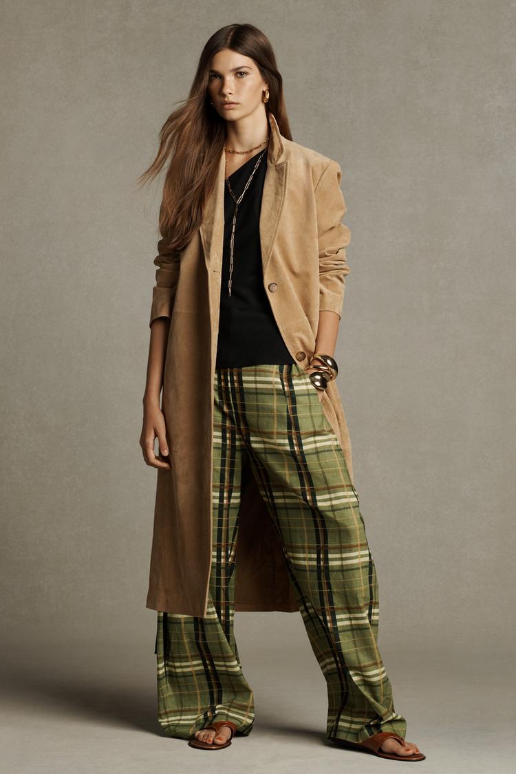 100% SUEDE LEATHER COAT ZW COLLECTION LIMITED EDITION