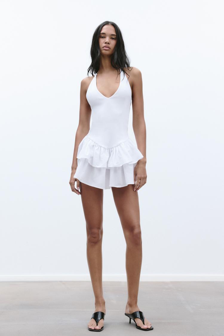 COMBINATION HALTER DRESS