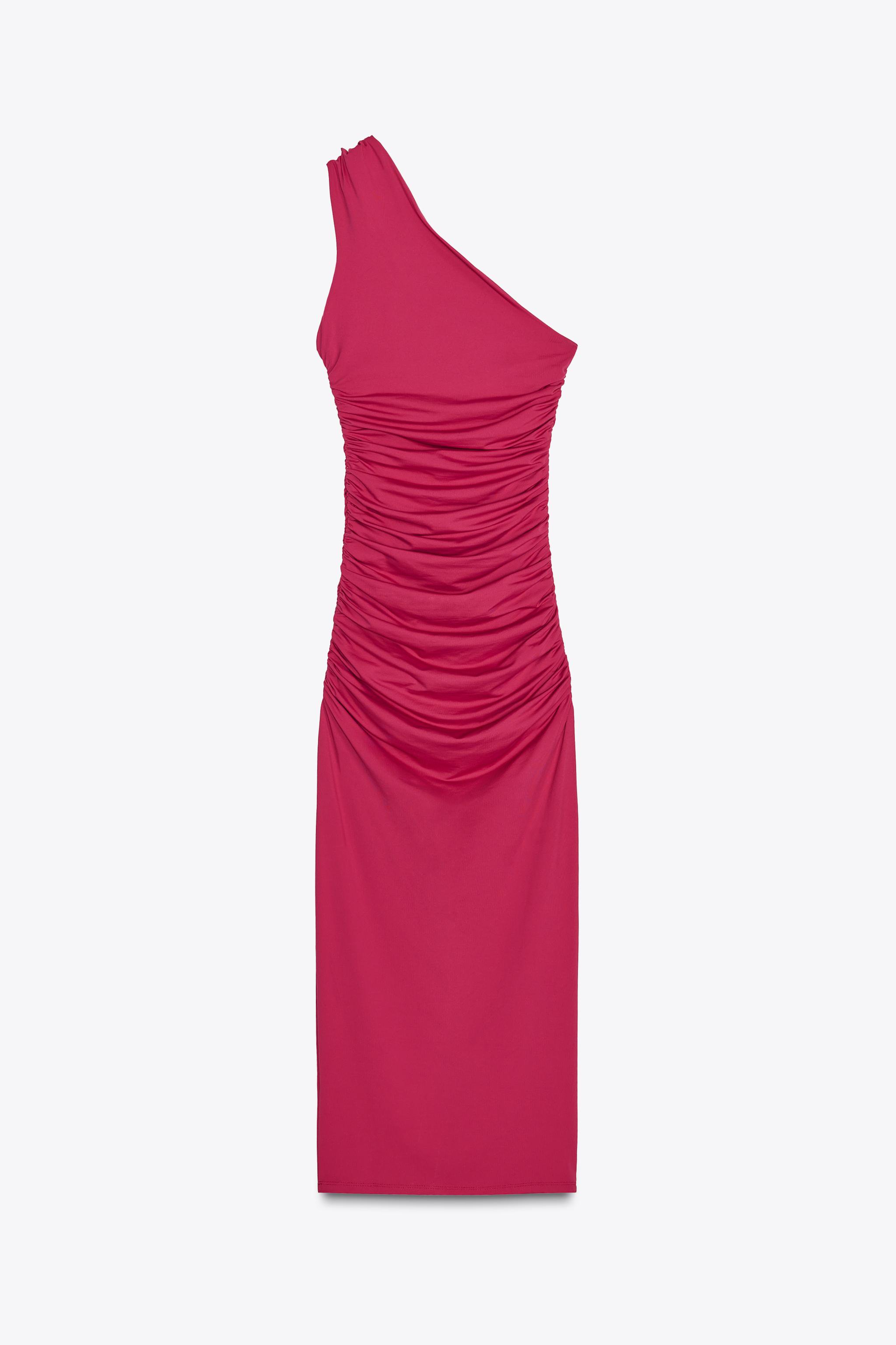 ASYMMETRIC DRAPED DRESS